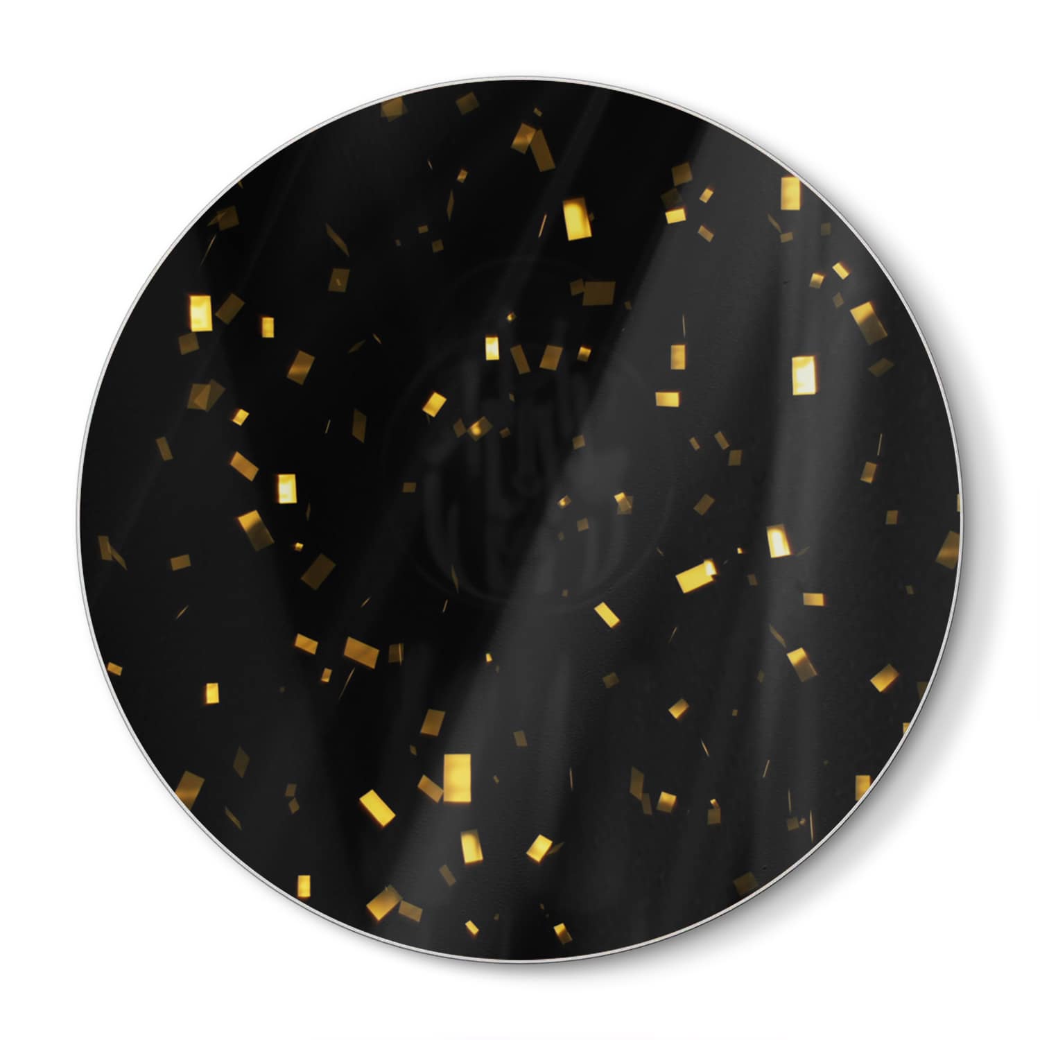 Schneidebrett Rund - Goldenes Konfetti