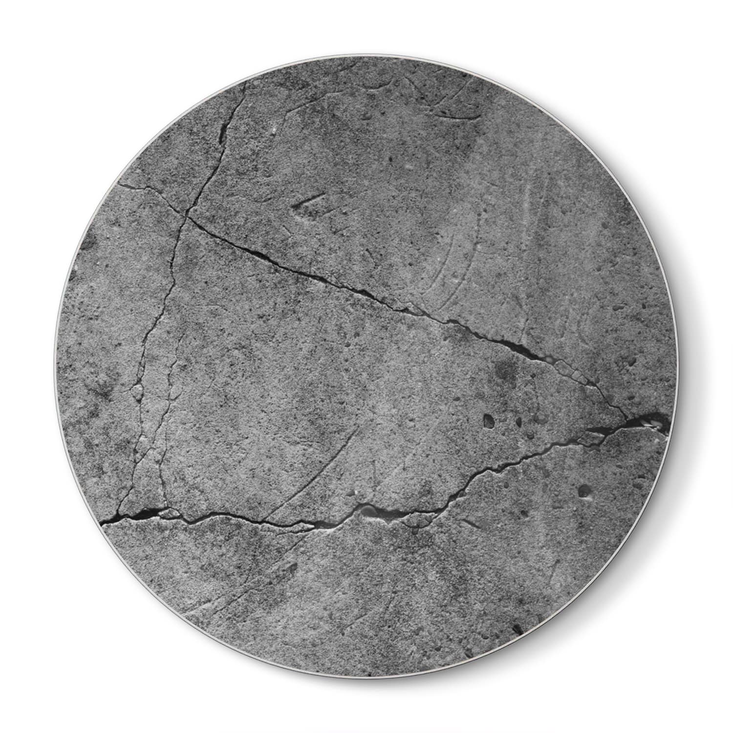 Schneidebrett Rund - Beton mit Rissen