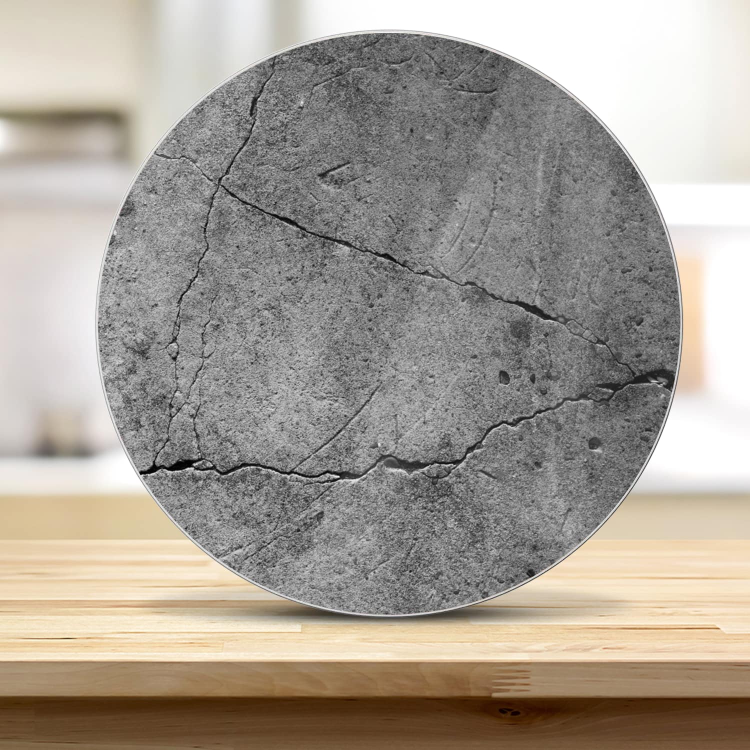 Schneidebrett Rund - Beton mit Rissen