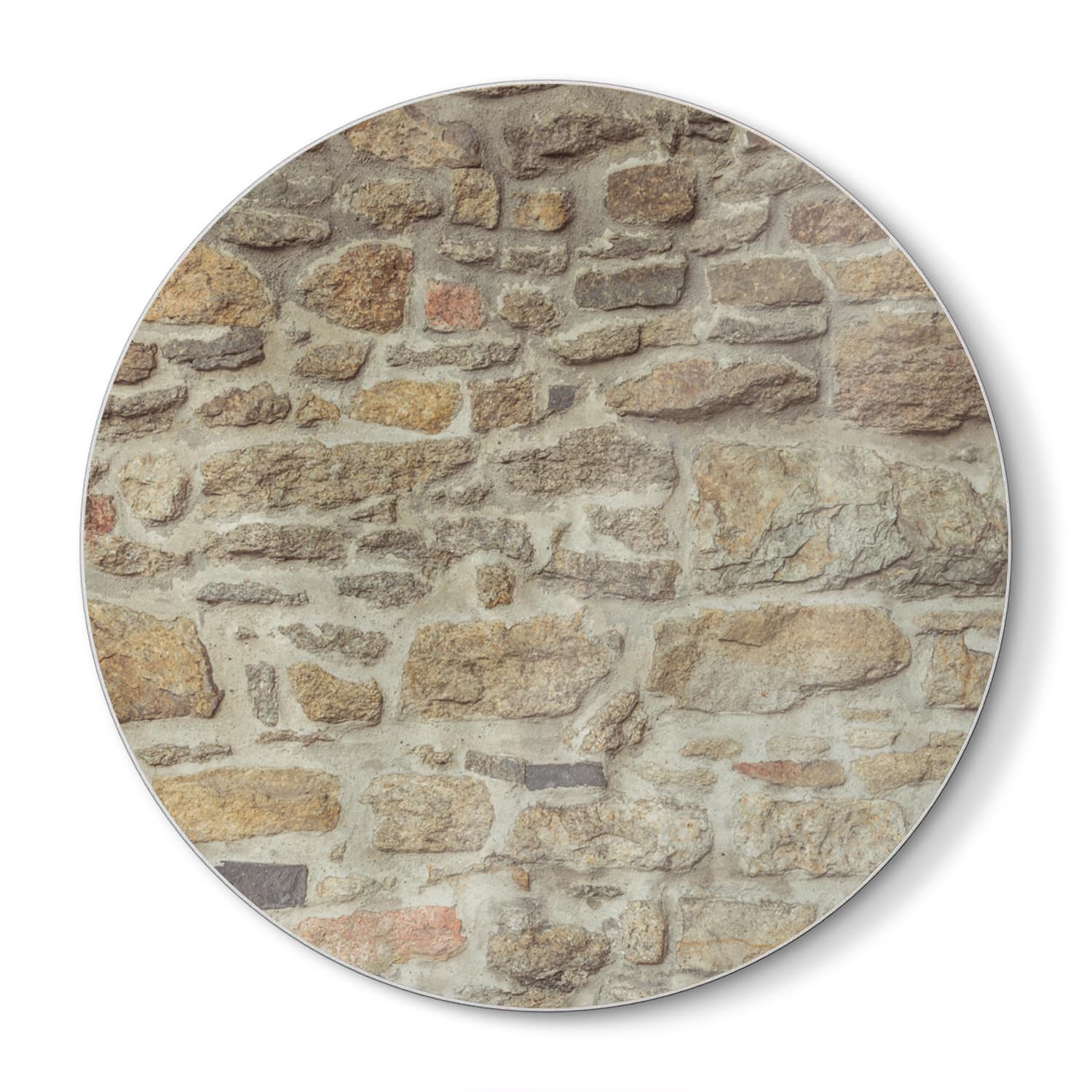 Schneidebrett Rund - Granit-Steinmauer