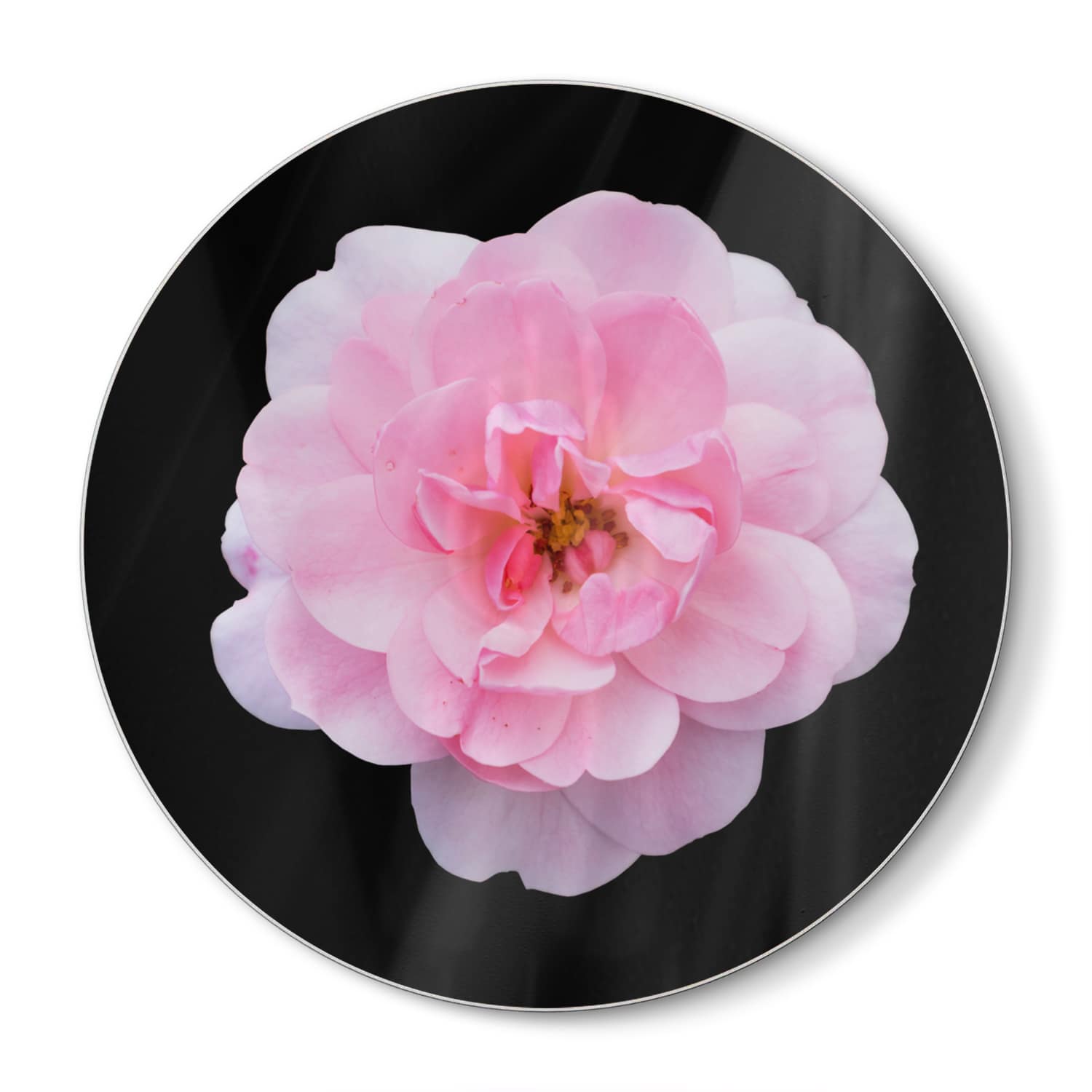 Schneidebrett Rund - Hellrosa Floribunda