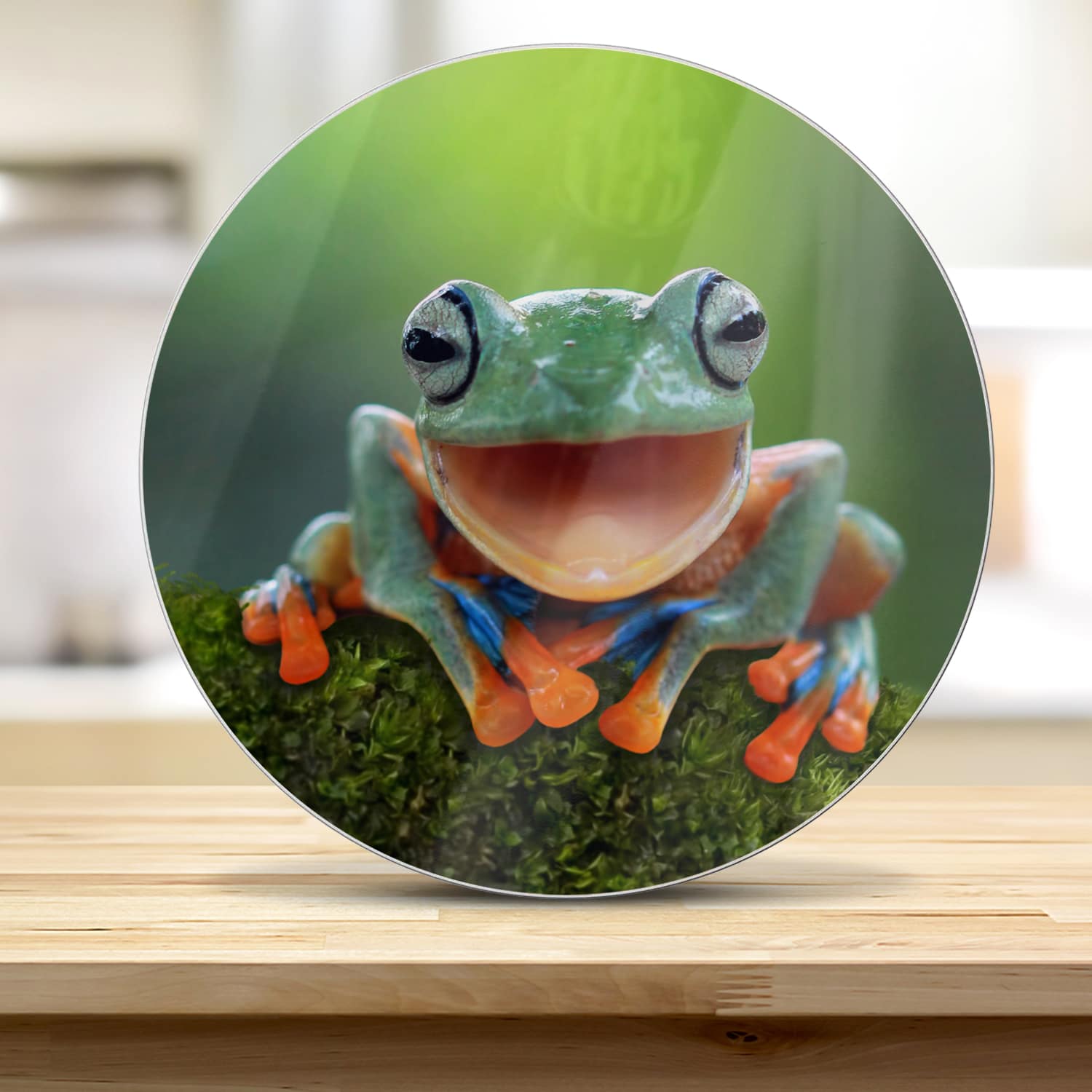 Schneidebrett Rund - Baumfrosch
