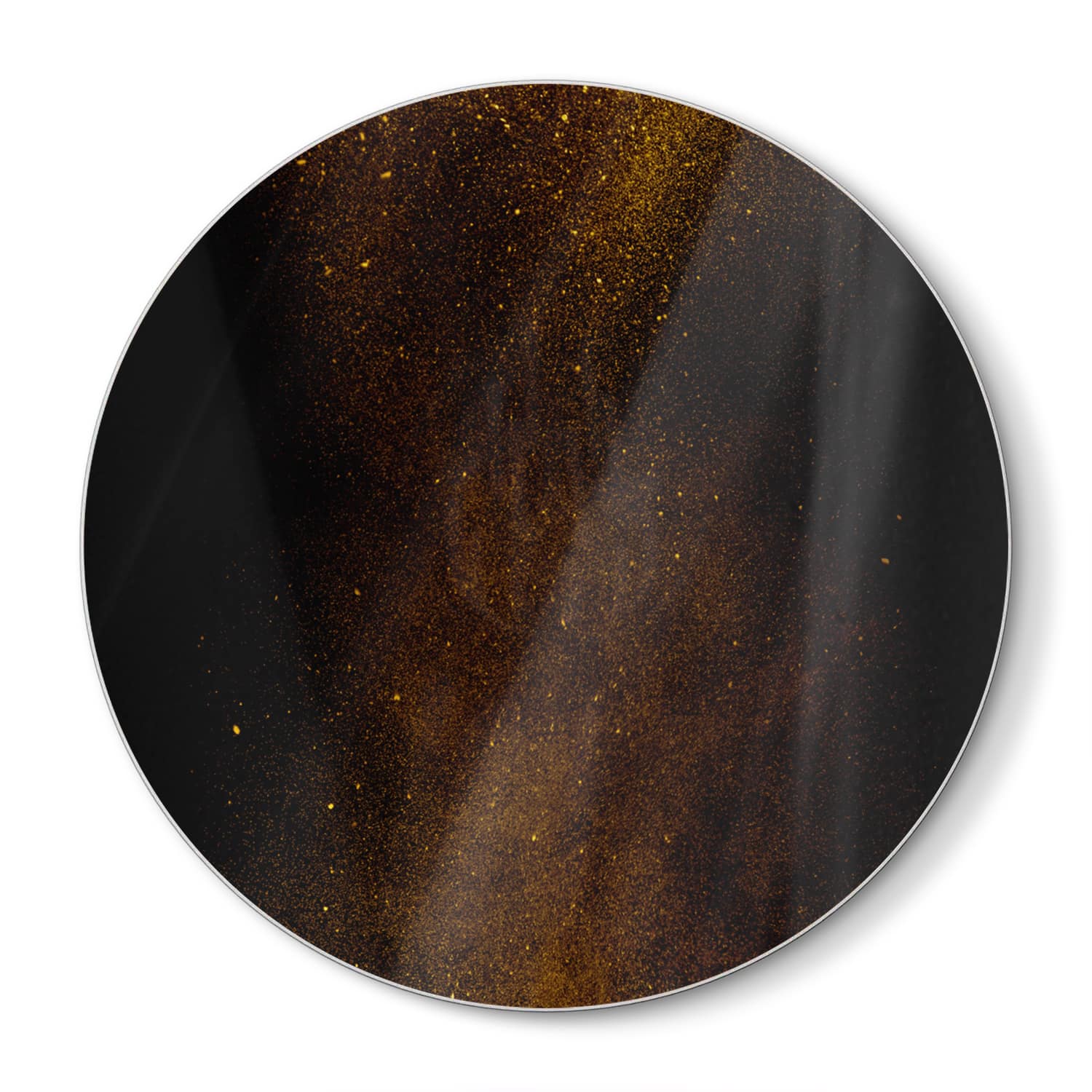 Schneidebrett Rund - Goldstaubexplosion