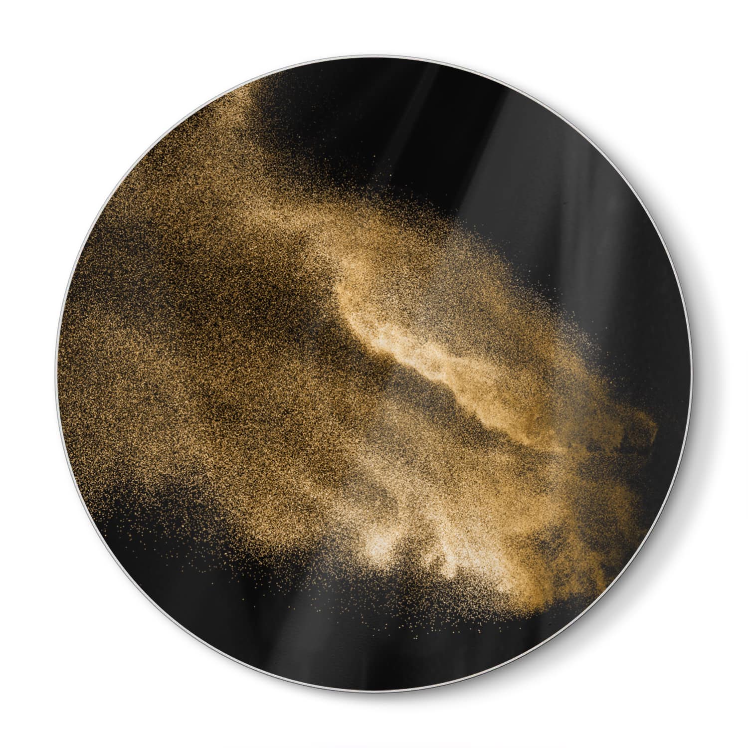 Schneidebrett Rund - Goldene Sandexplosion