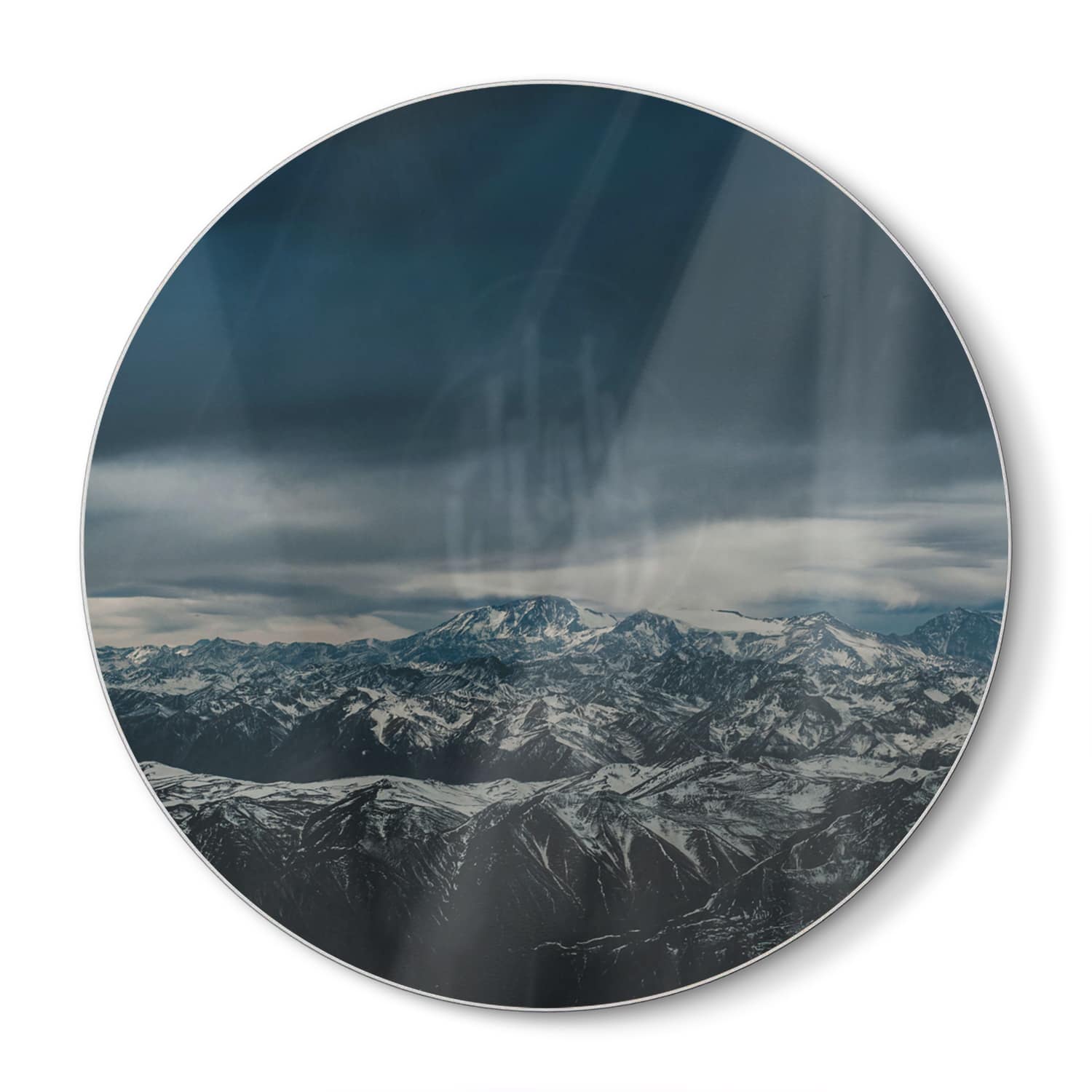 Schneidebrett Rund - Berggipfel im Winter