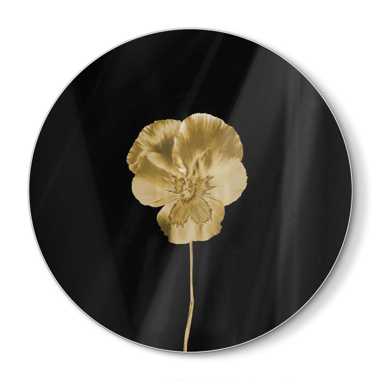 Schneidebrett Rund - Goldenes Veilchen