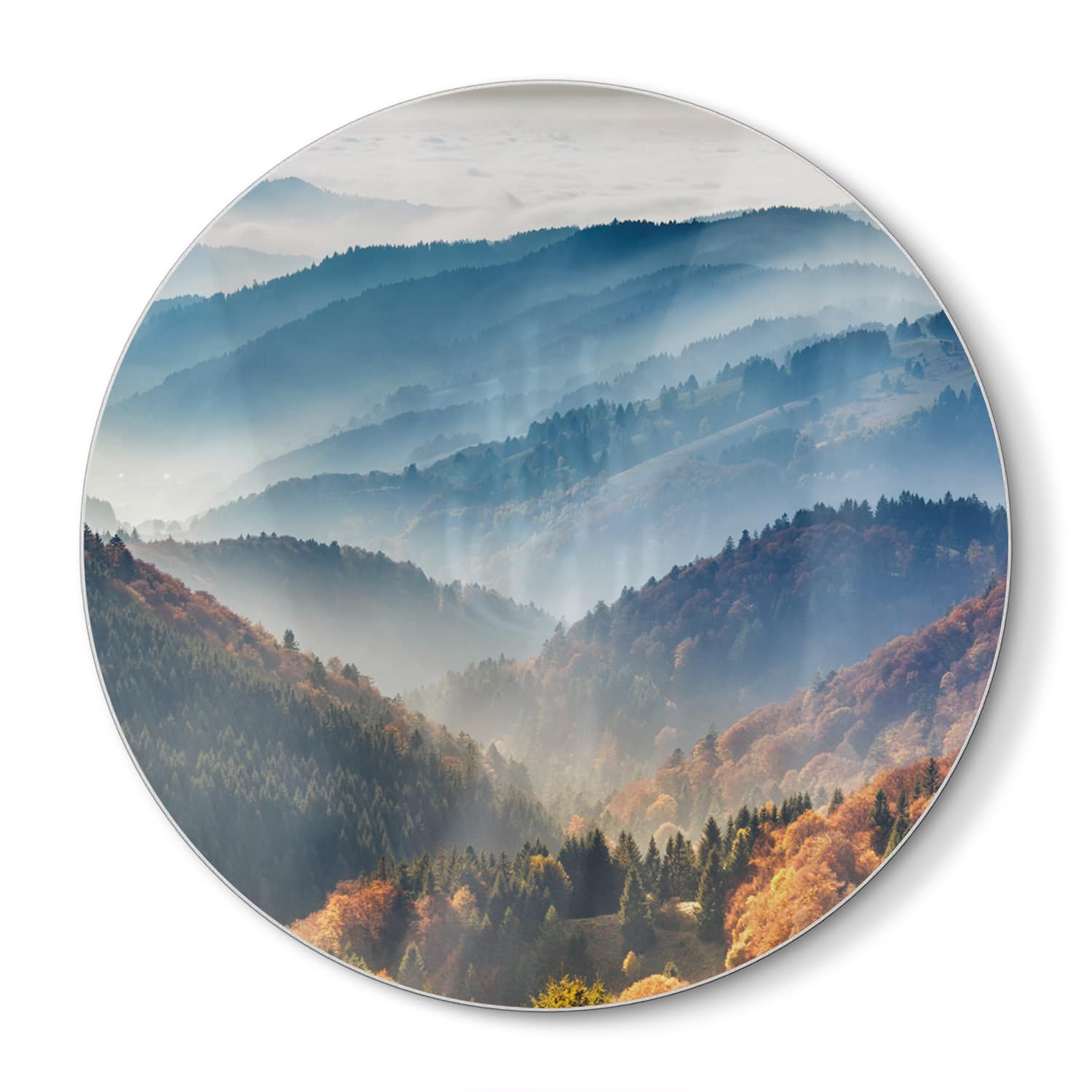 Schneidebrett Rund - Berglandschaft