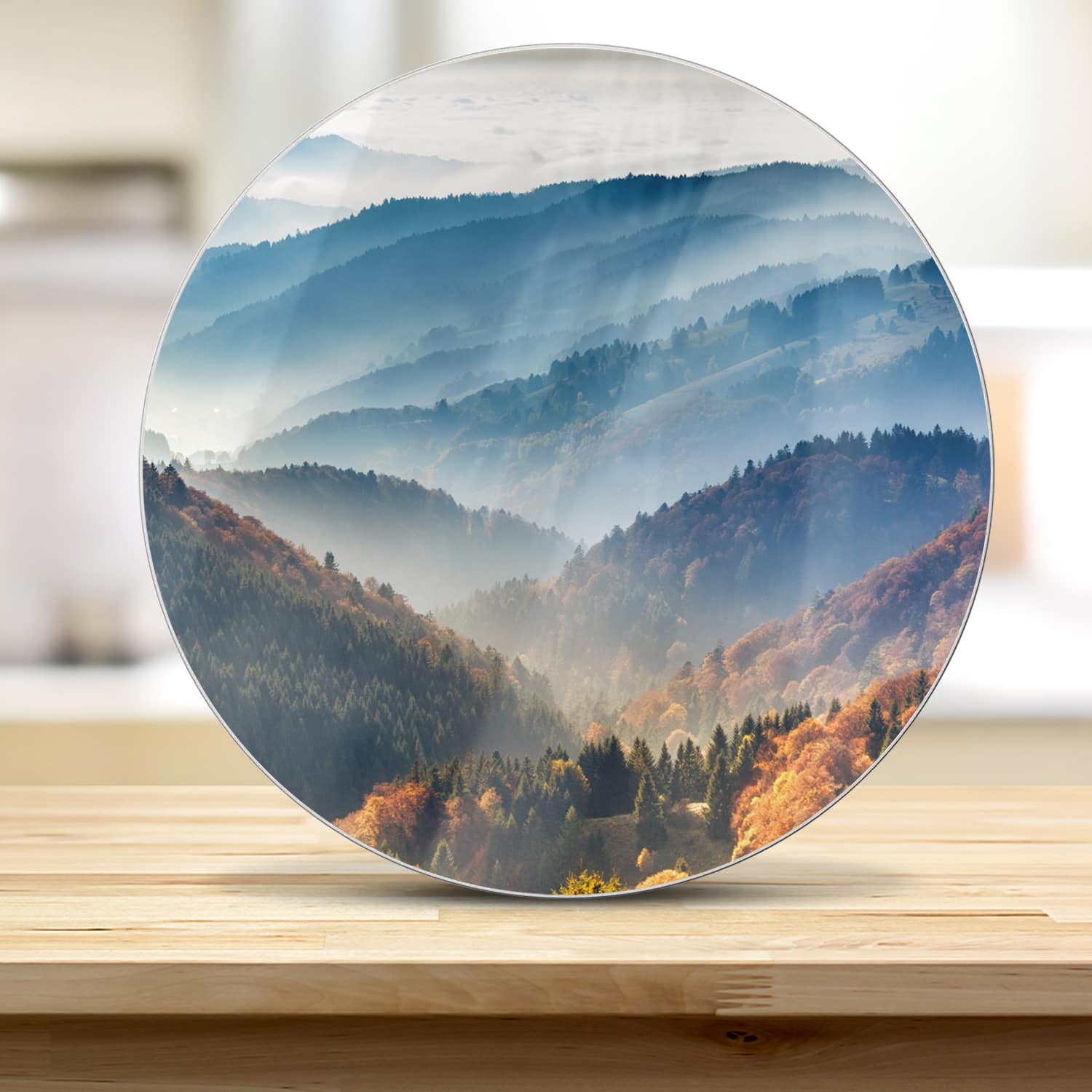 Schneidebrett Rund - Berglandschaft