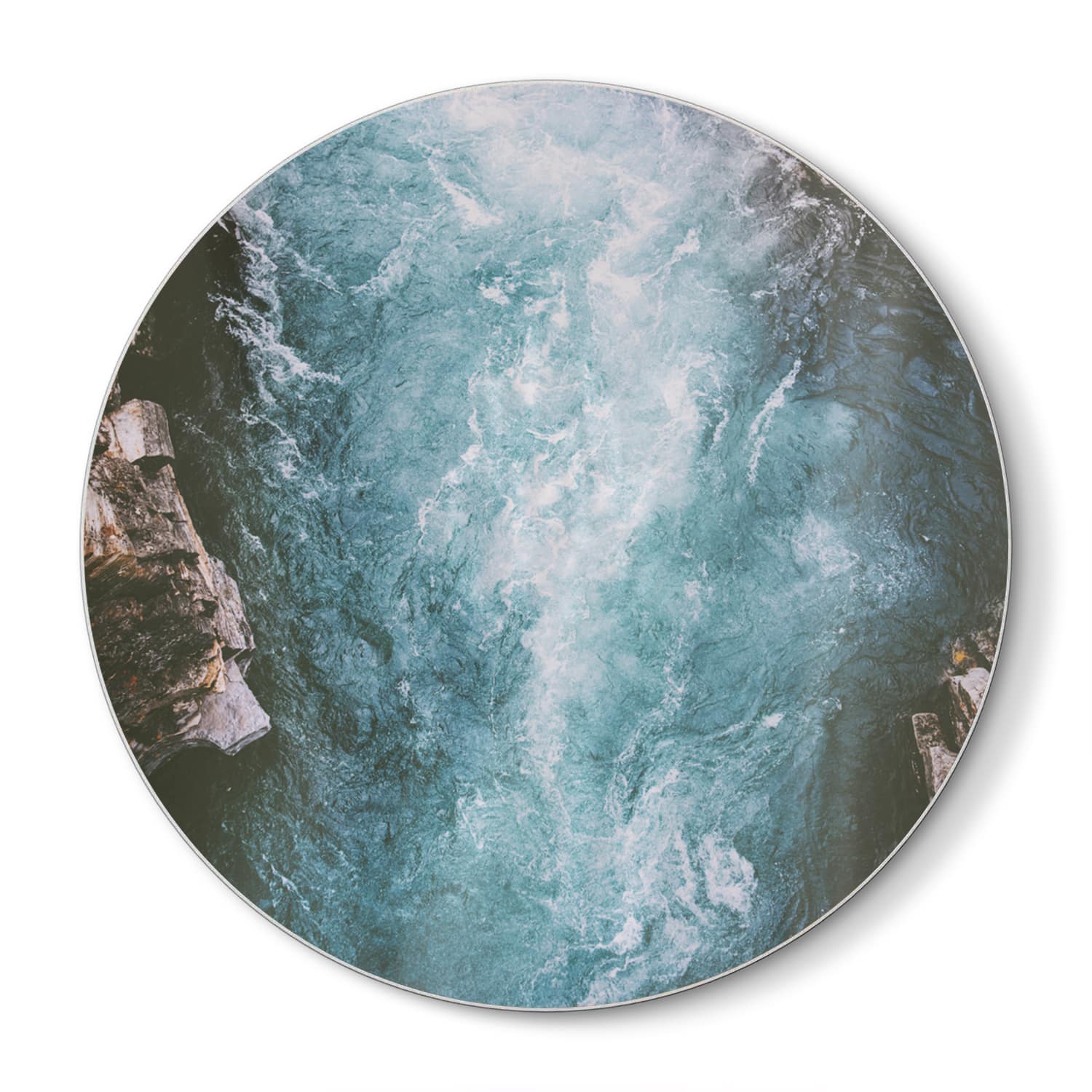 Schneidebrett Rund - Fluss-Canyon in Schweden