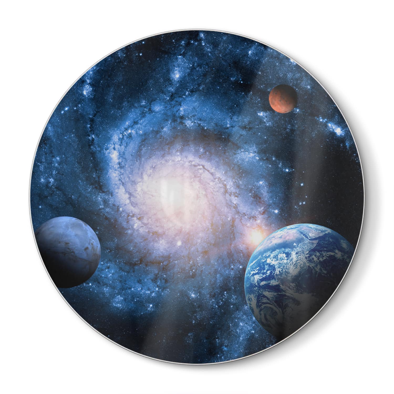 Schneidebrett Rund - Planeten des Sonnensystems