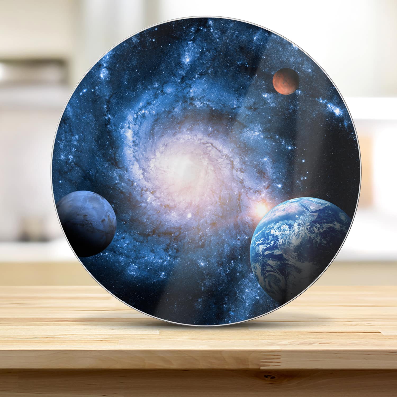 Schneidebrett Rund - Planeten des Sonnensystems