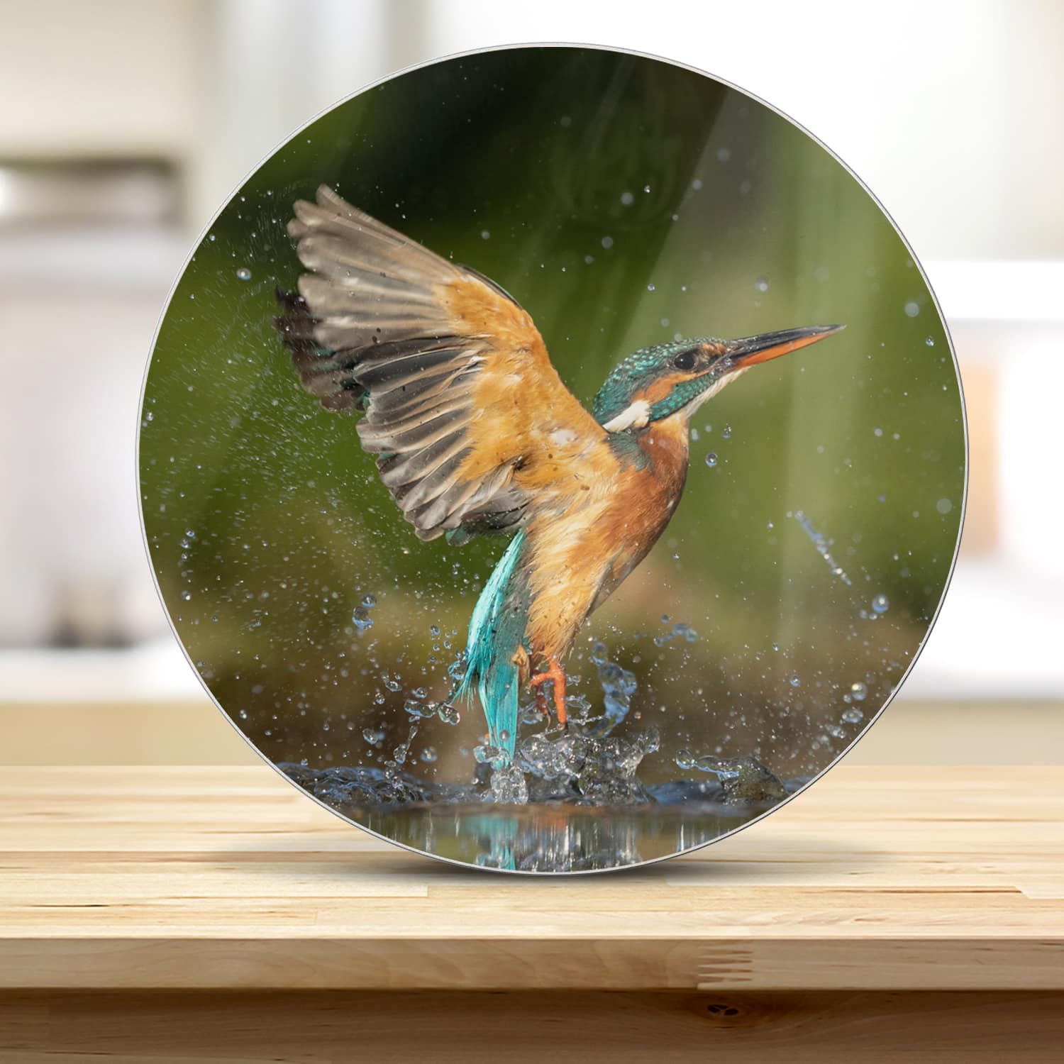 Schneidebrett Rund - Eisvogel
