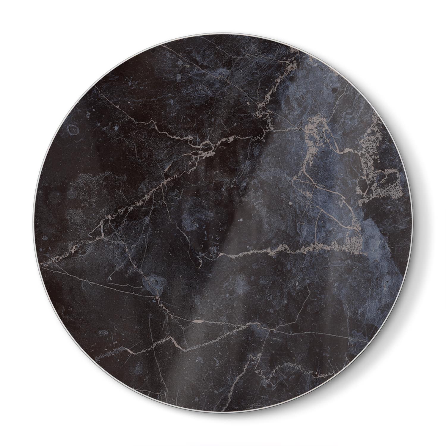 Schneidebrett Rund - Mitternachtsblauer Marmor