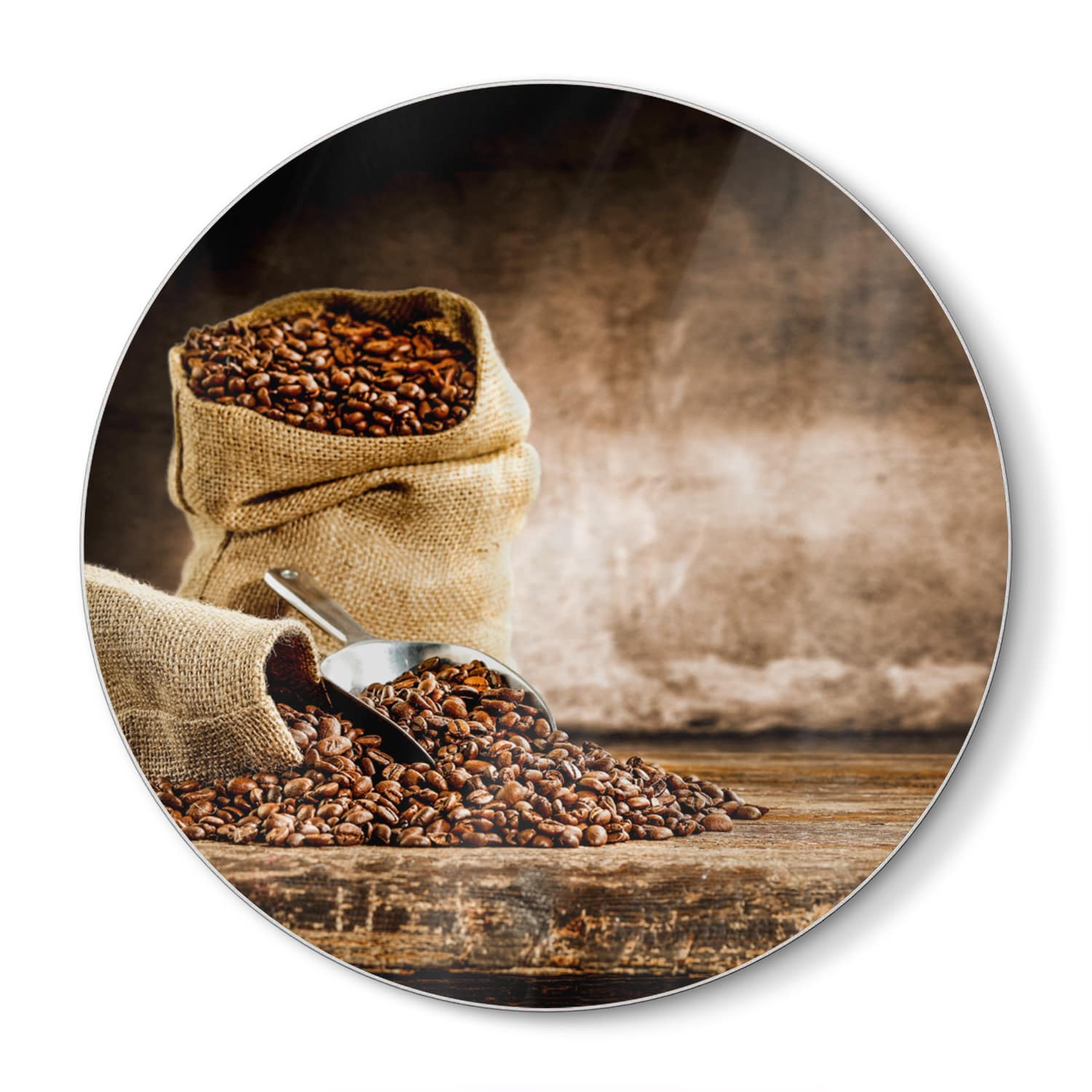 Schneidebrett Rund - Aroma von Kaffee