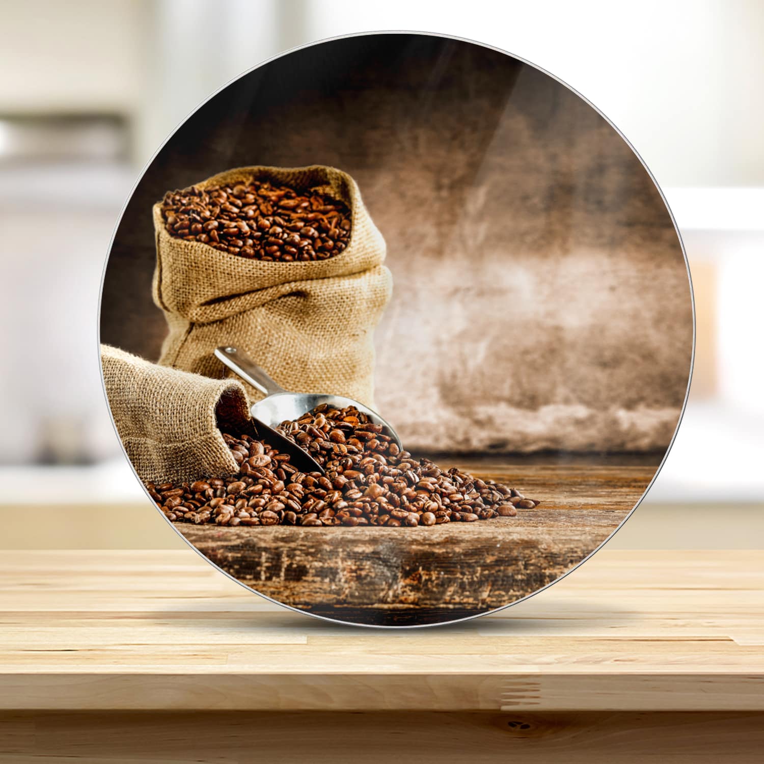 Schneidebrett Rund - Aroma von Kaffee
