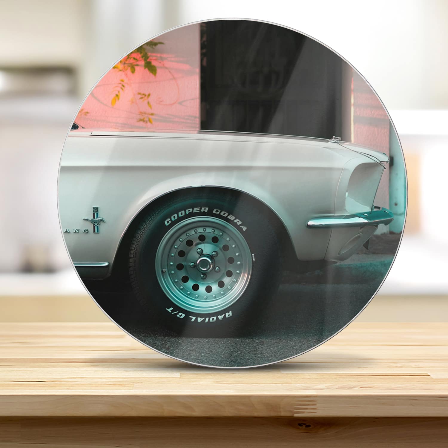 Schneidebrett Rund - Ford Mustang