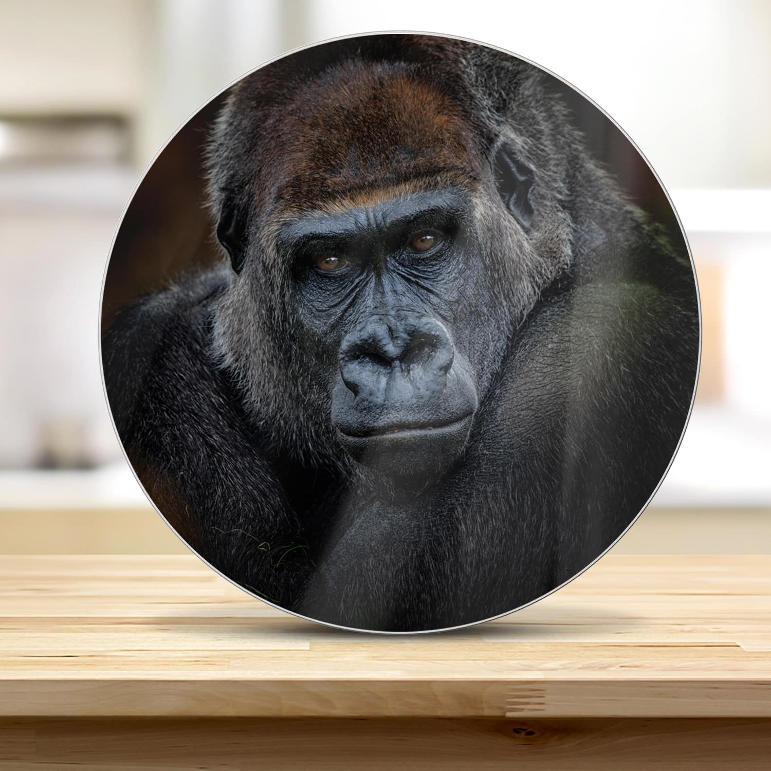 Schneidebrett Rund - Gorilla