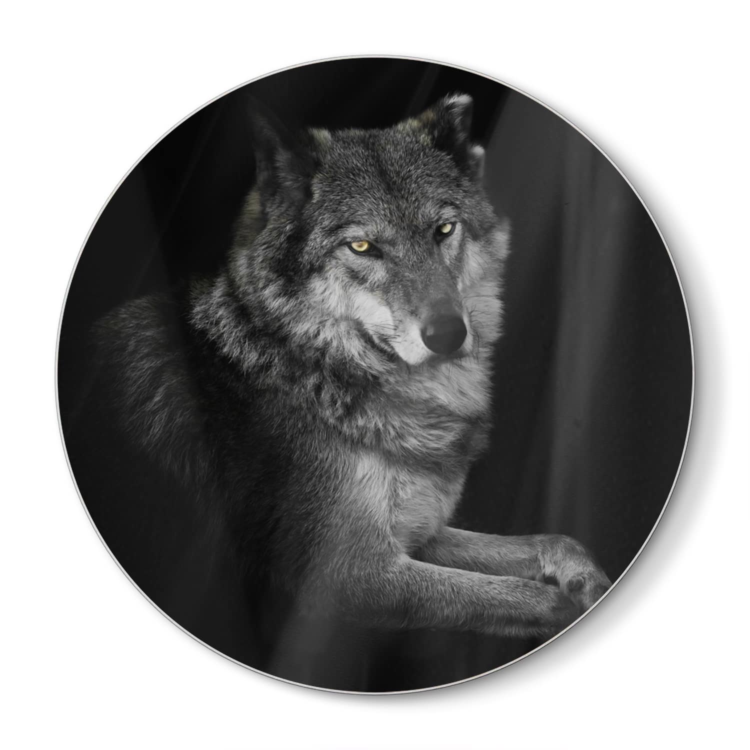 Schneidebrett Rund - Weiblicher Wolf