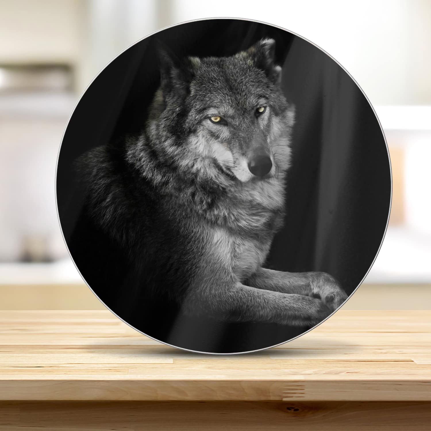 Schneidebrett Rund - Weiblicher Wolf