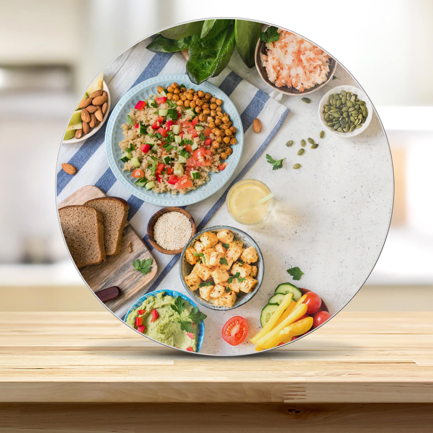 Schneidebrett Rund - Frische Aromen