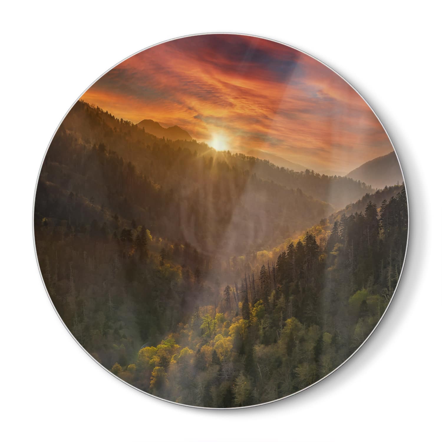 Schneidebrett Rund - Great Smoky Mountains in den USA