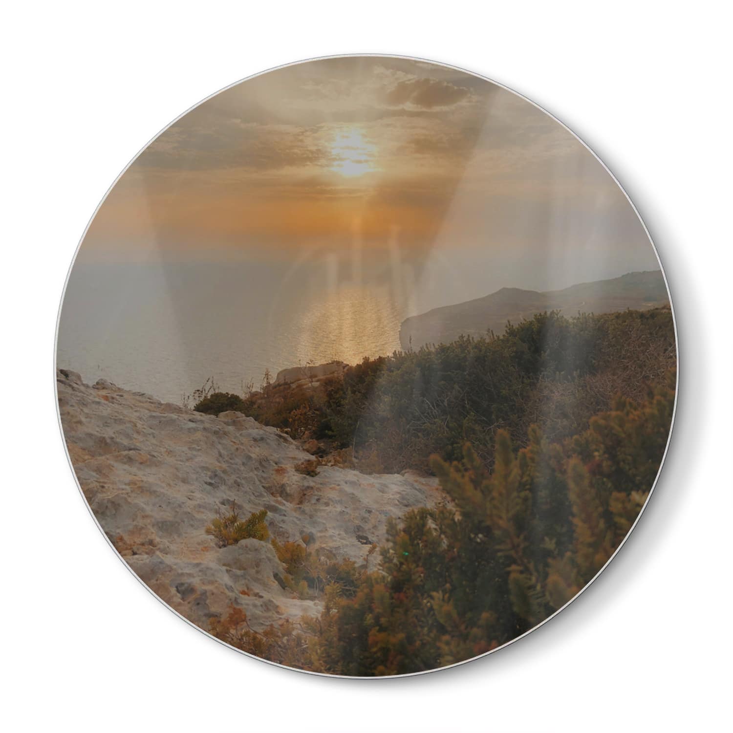Schneidebrett Rund - Blick auf Malta