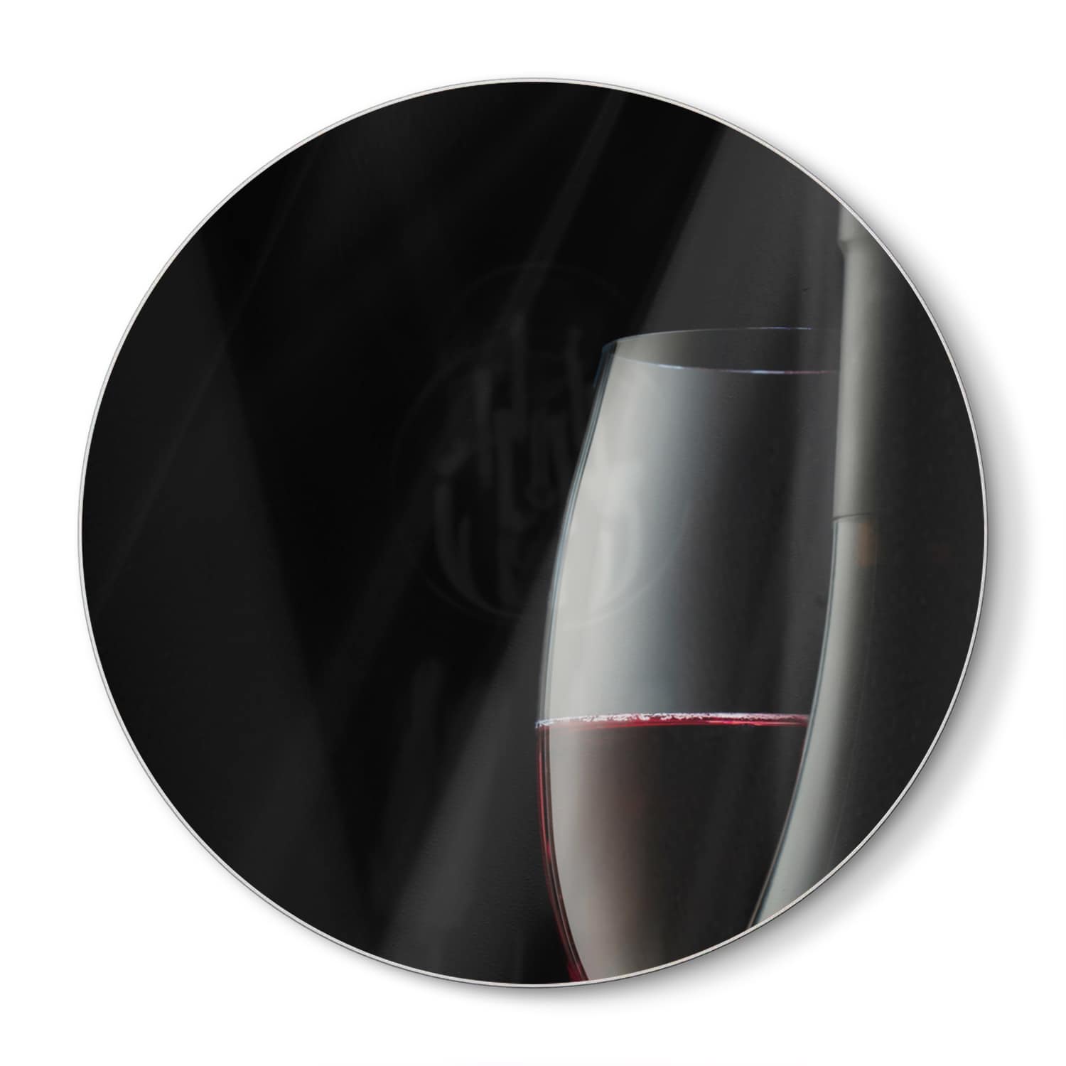 Schneidebrett Rund - Dunkler Rotwein