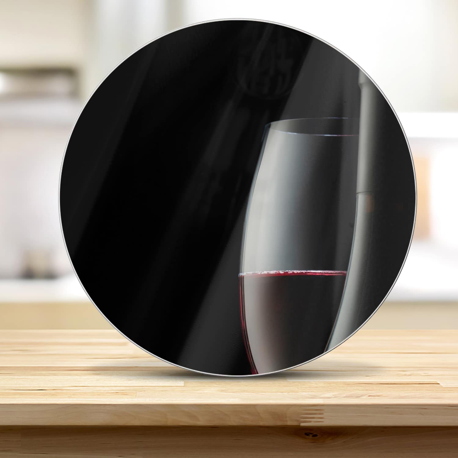 Schneidebrett Rund - Dunkler Rotwein