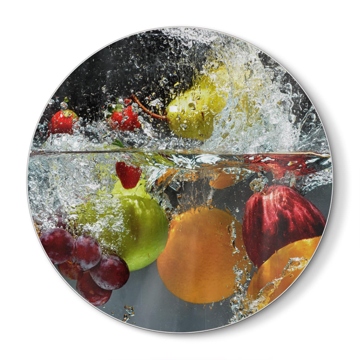 Schneidebrett Rund - Frucht-Splash
