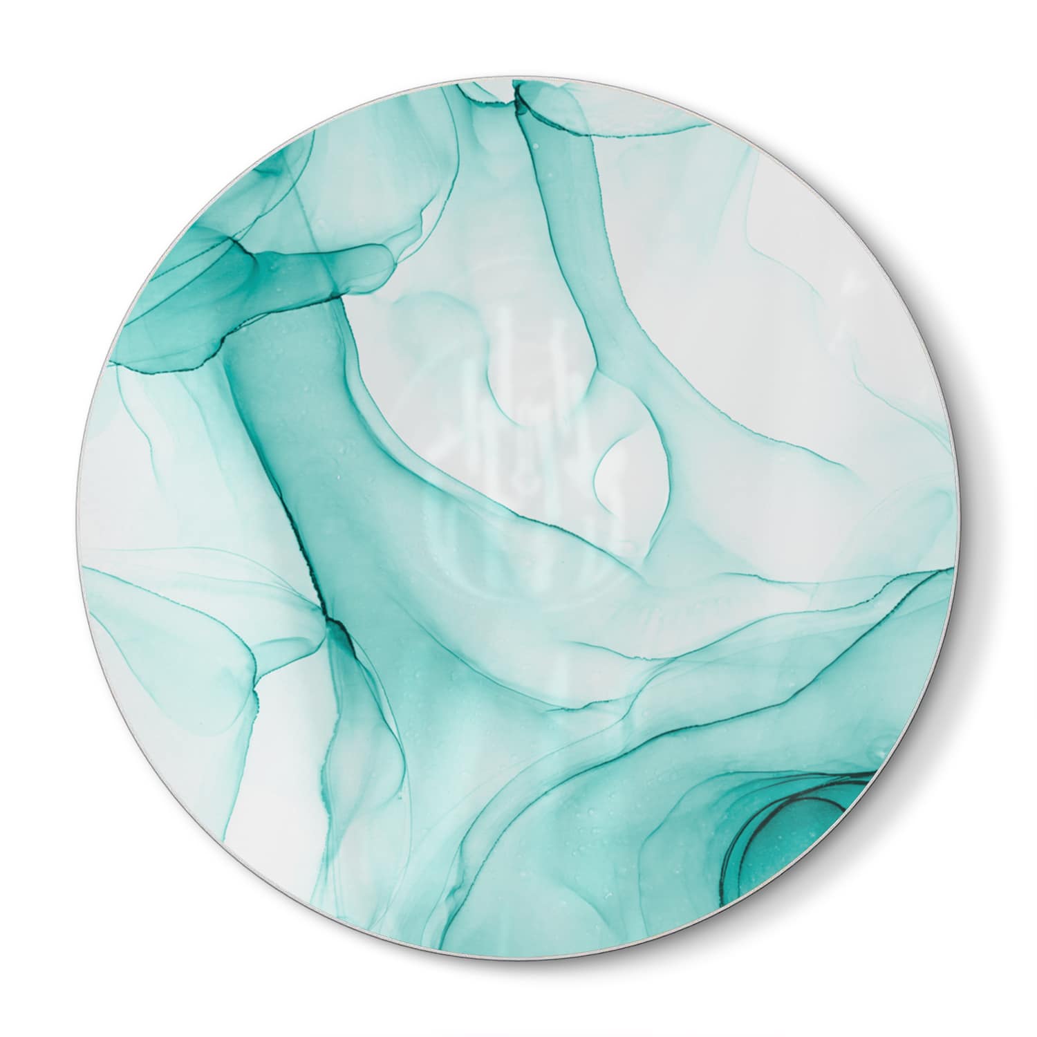 Schneidebrett Rund - Aqua-Marmor