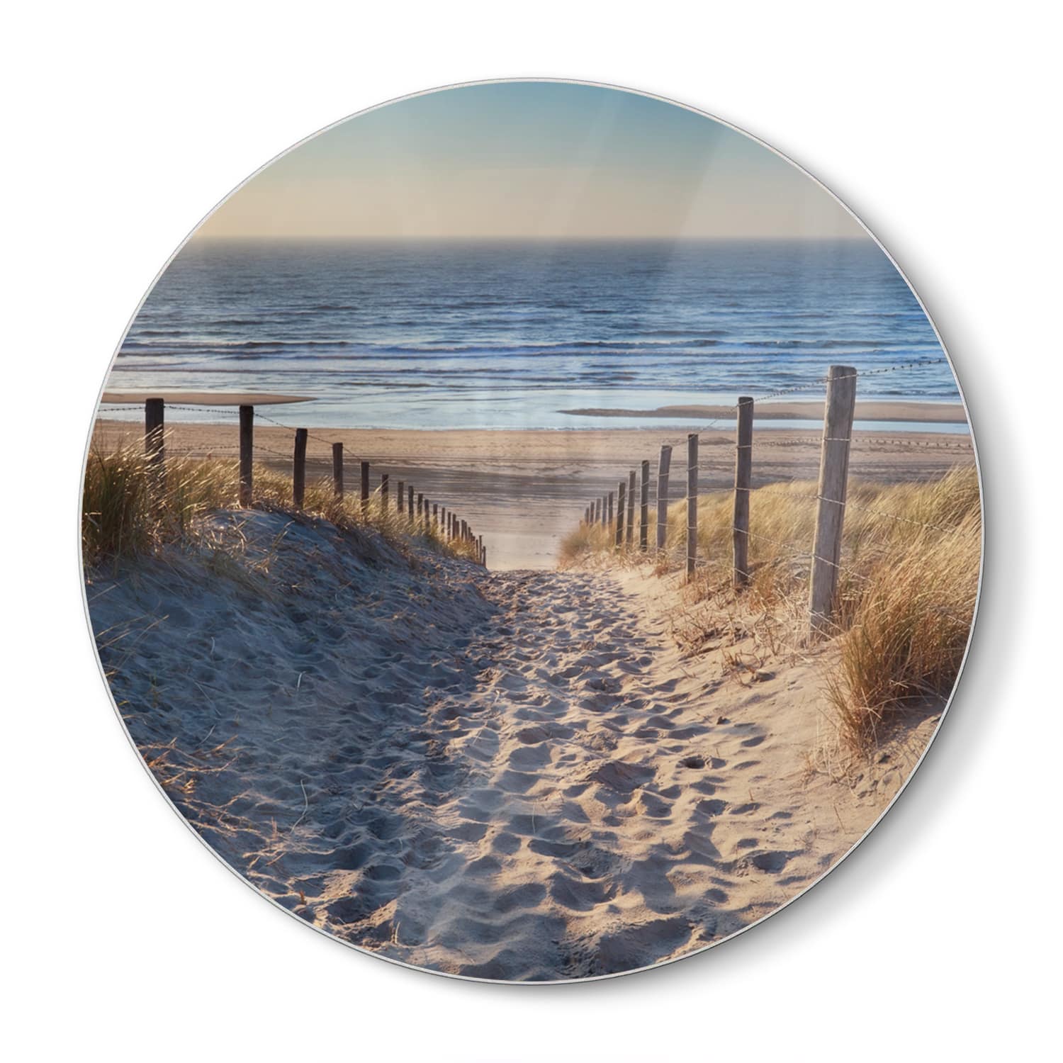 Schneidebrett Rund - Pfad zur Nordsee