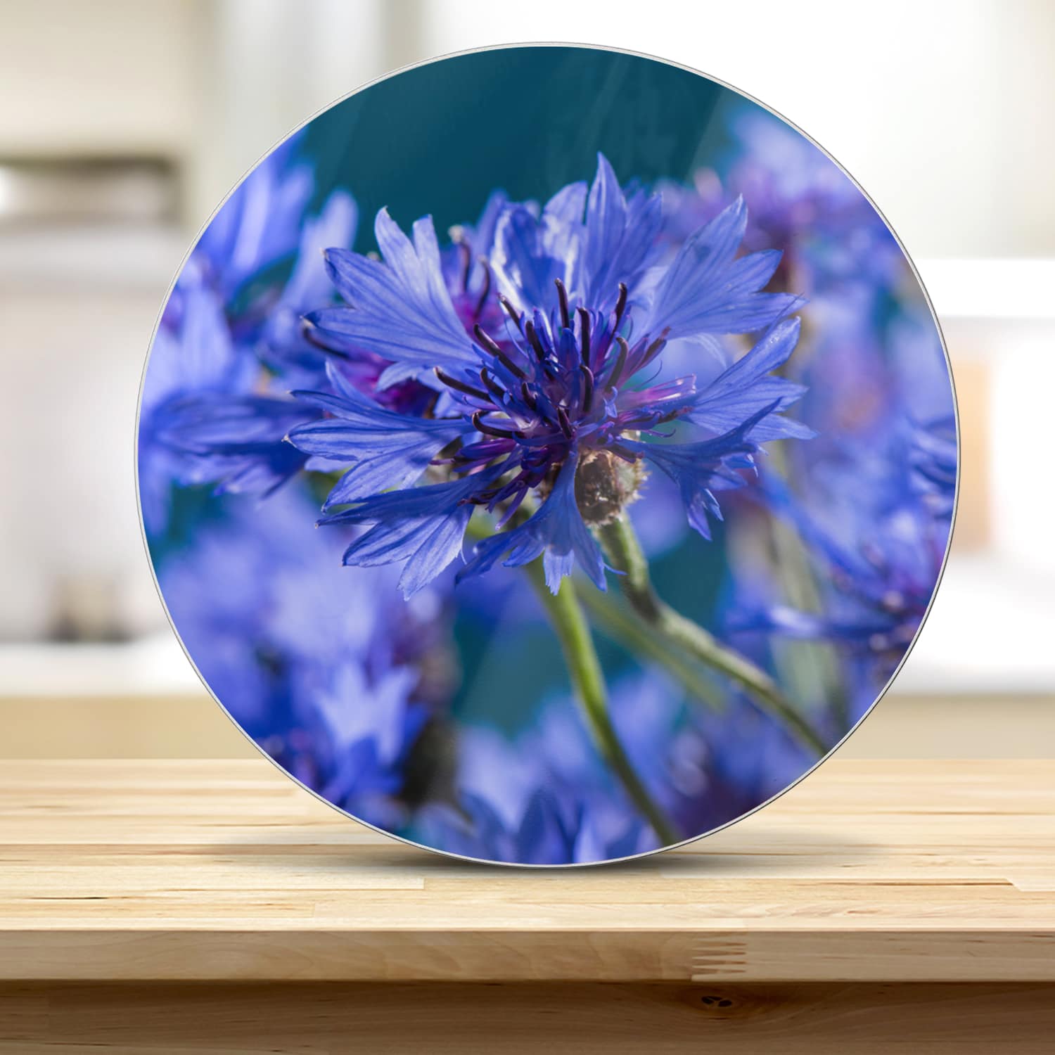 Schneidebrett Rund - Kornblume