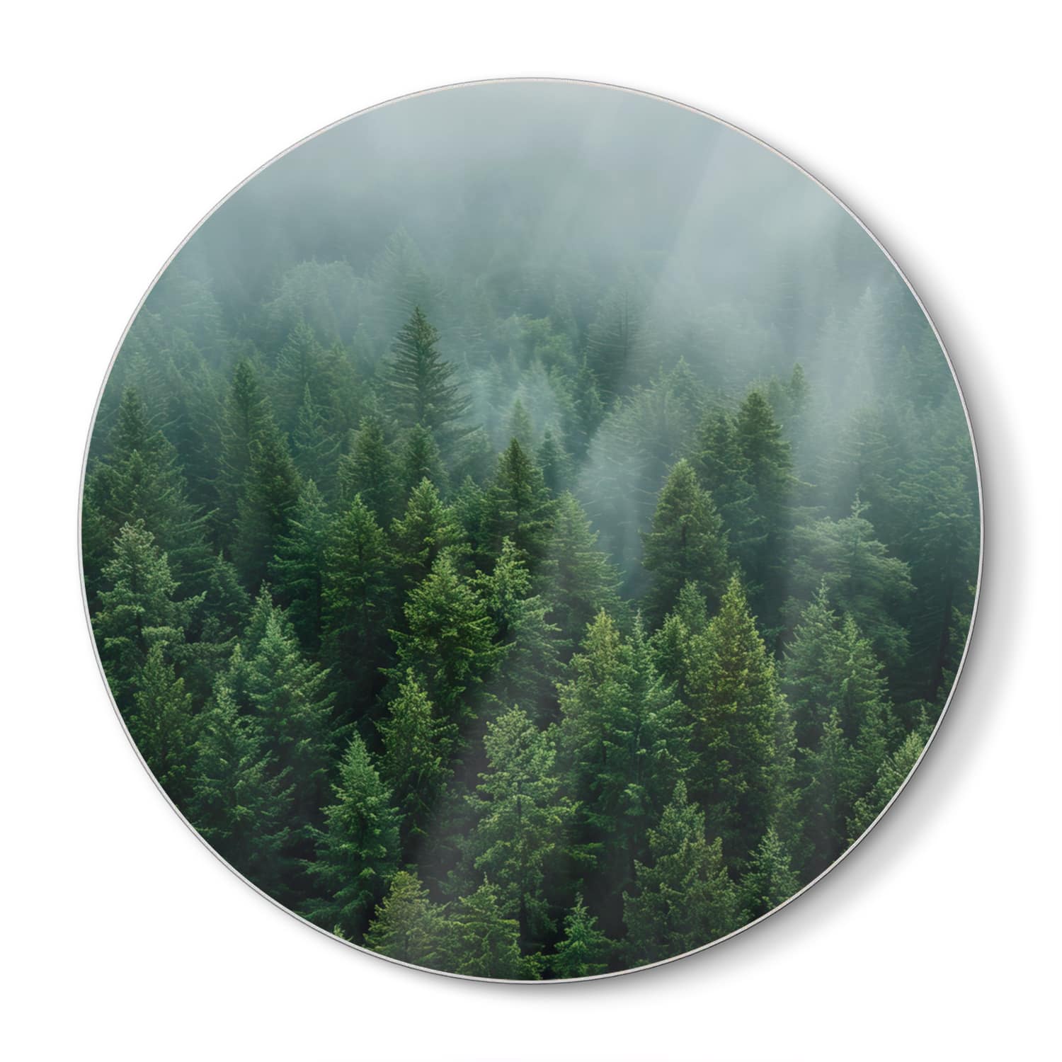 Schneidebrett Rund - Dichter grüner Wald