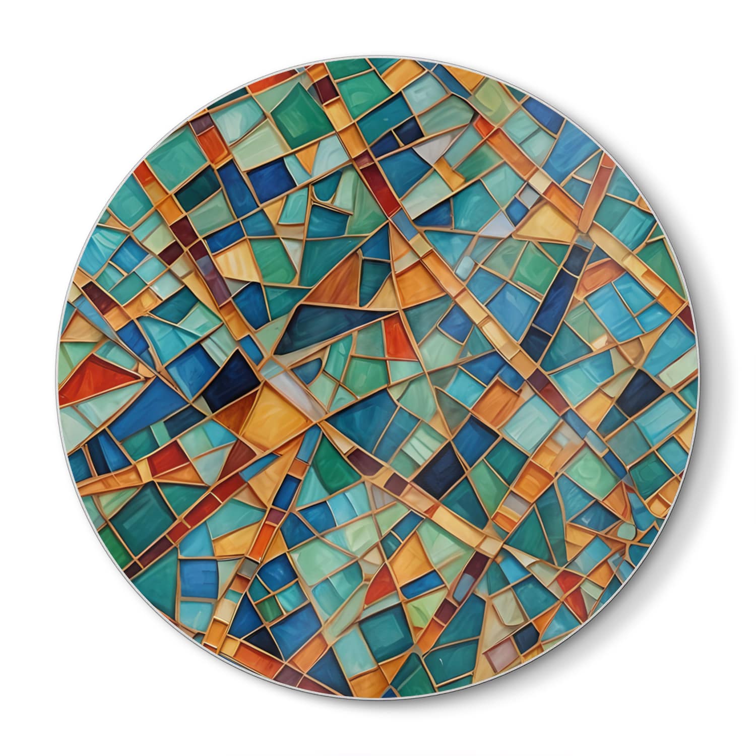 Schneidebrett Rund - Mosaik-Textur