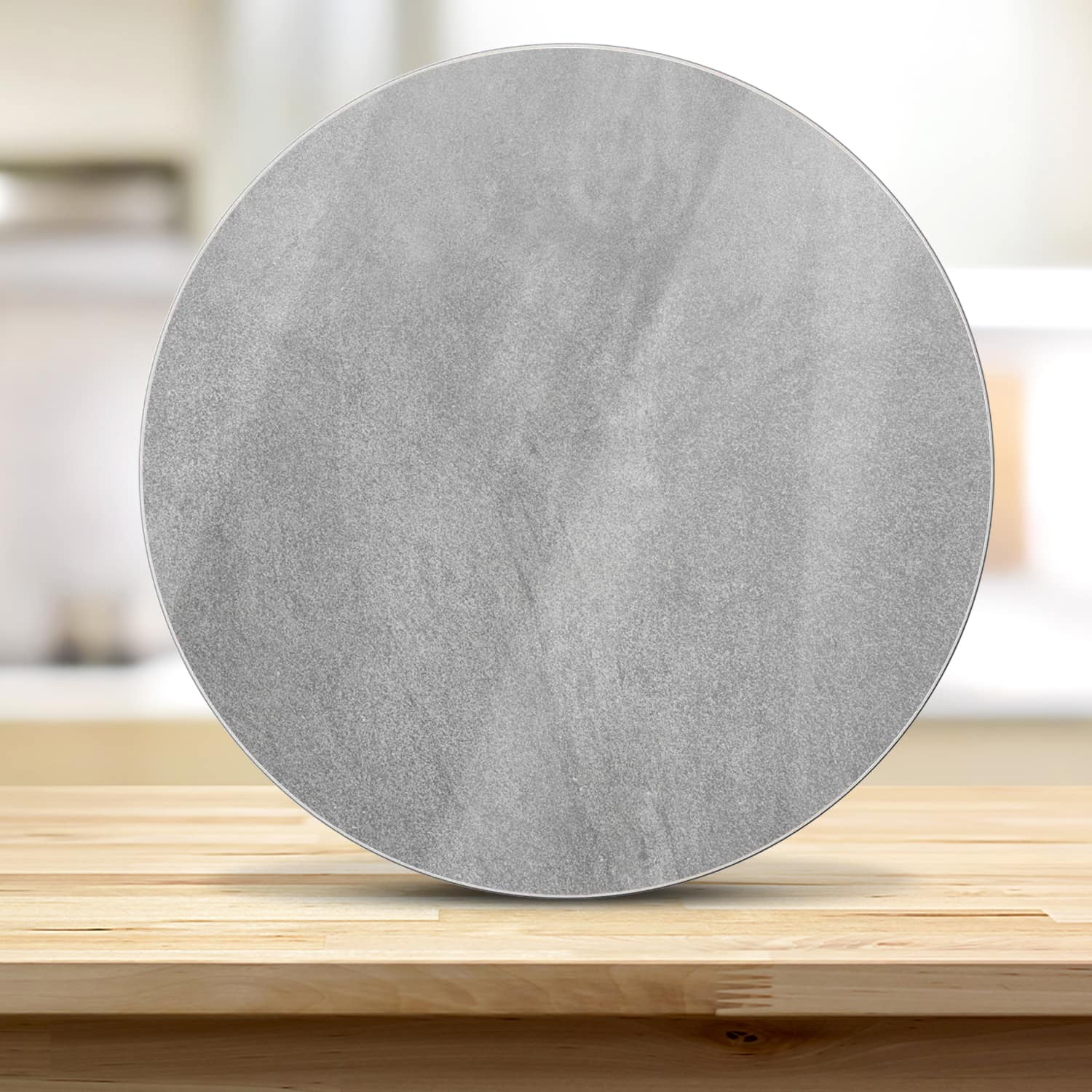 Schneidebrett Rund - Graue Betonwand