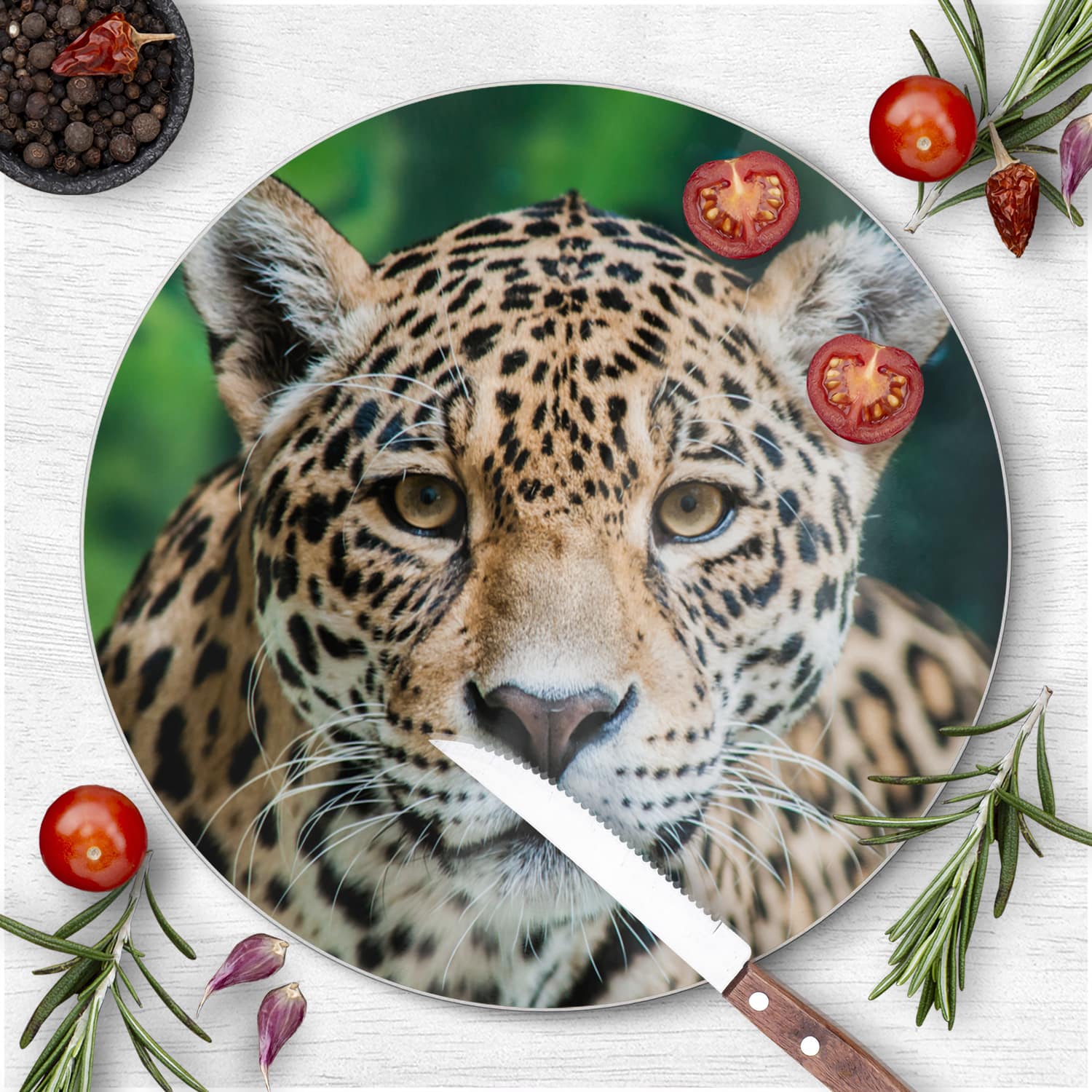 Schneidebrett Rund - Jaguar