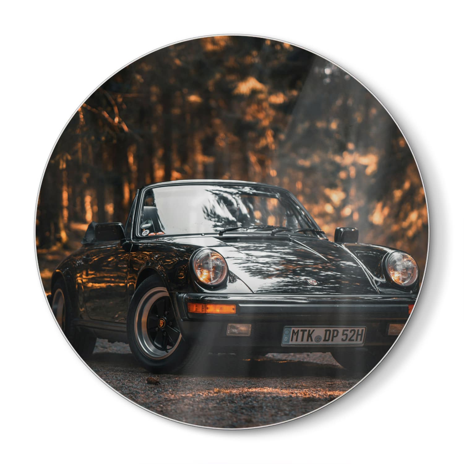 Schneidebrett Rund - Vintage Porsche