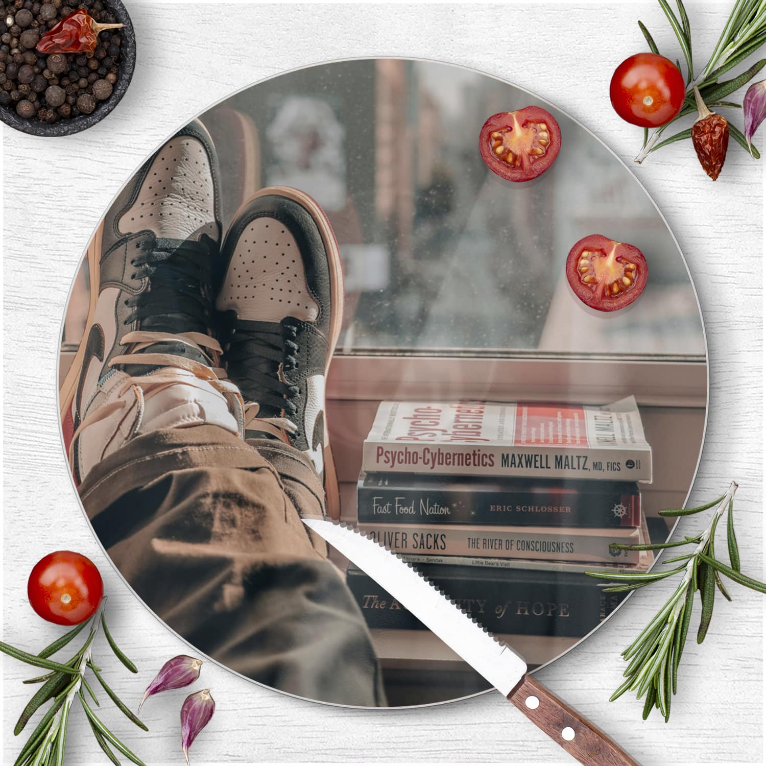 Schneidebrett Rund - Jordan-Schuhe