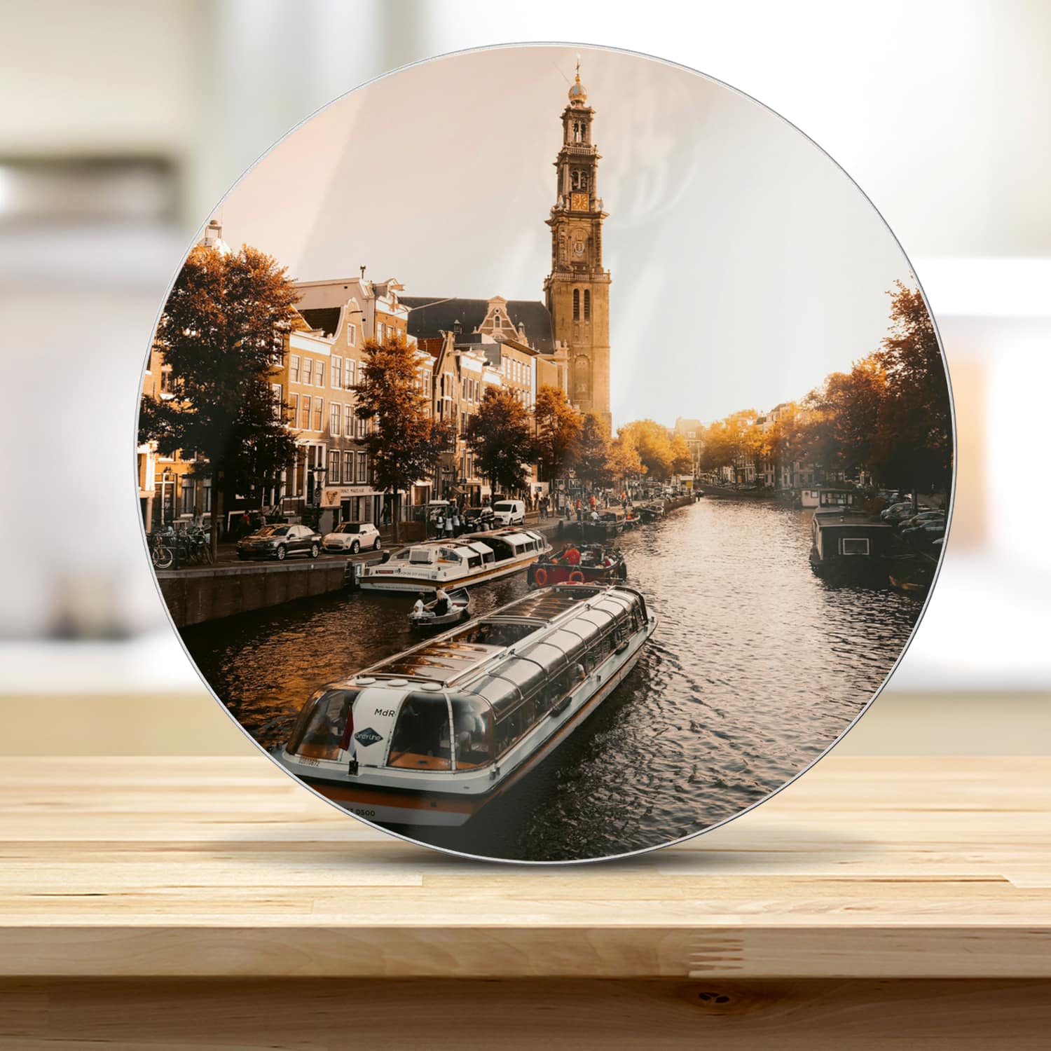 Schneidebrett Rund - Amsterdamer Herbst