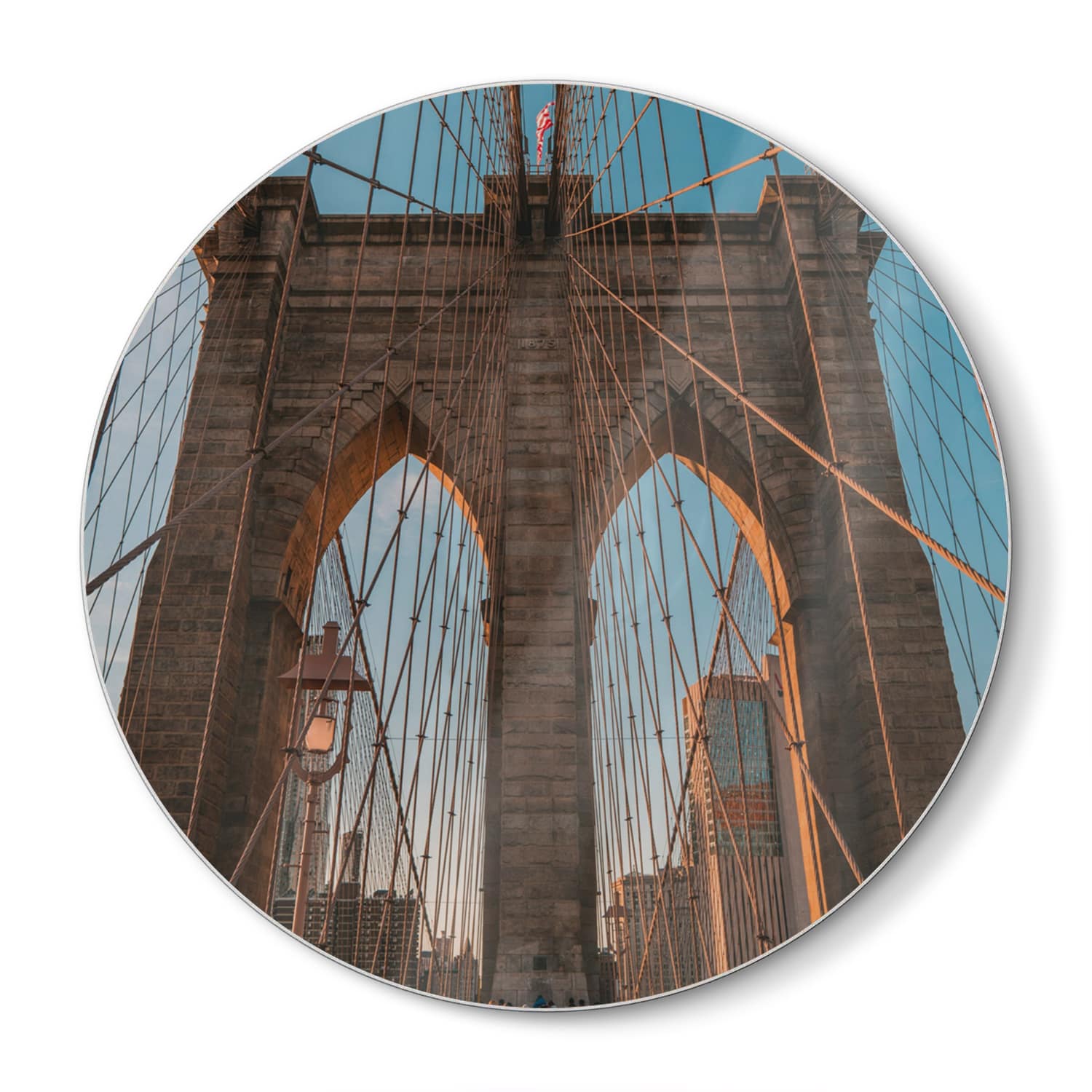 Schneidebrett Rund - Brooklyn Bridge