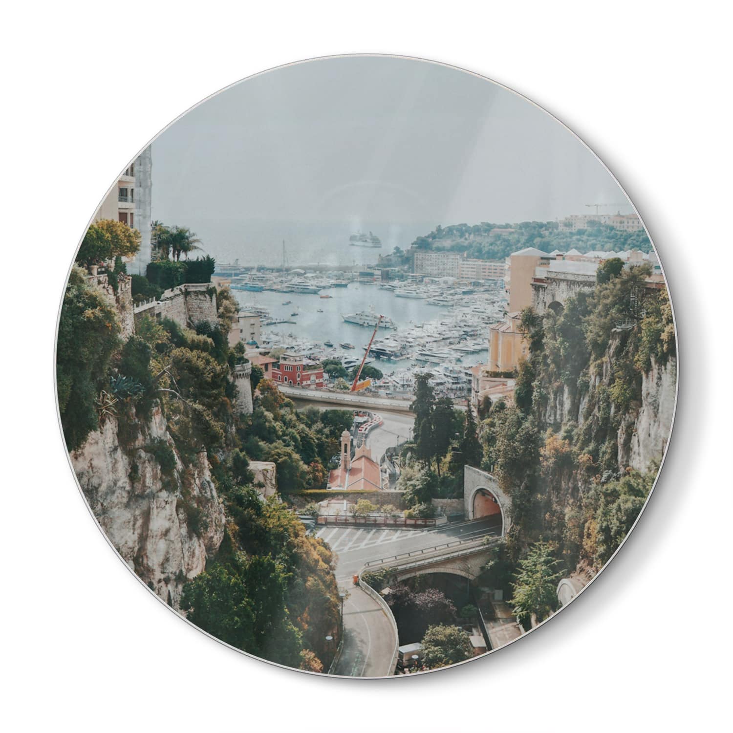 Schneidebrett Rund - Blick auf Monaco