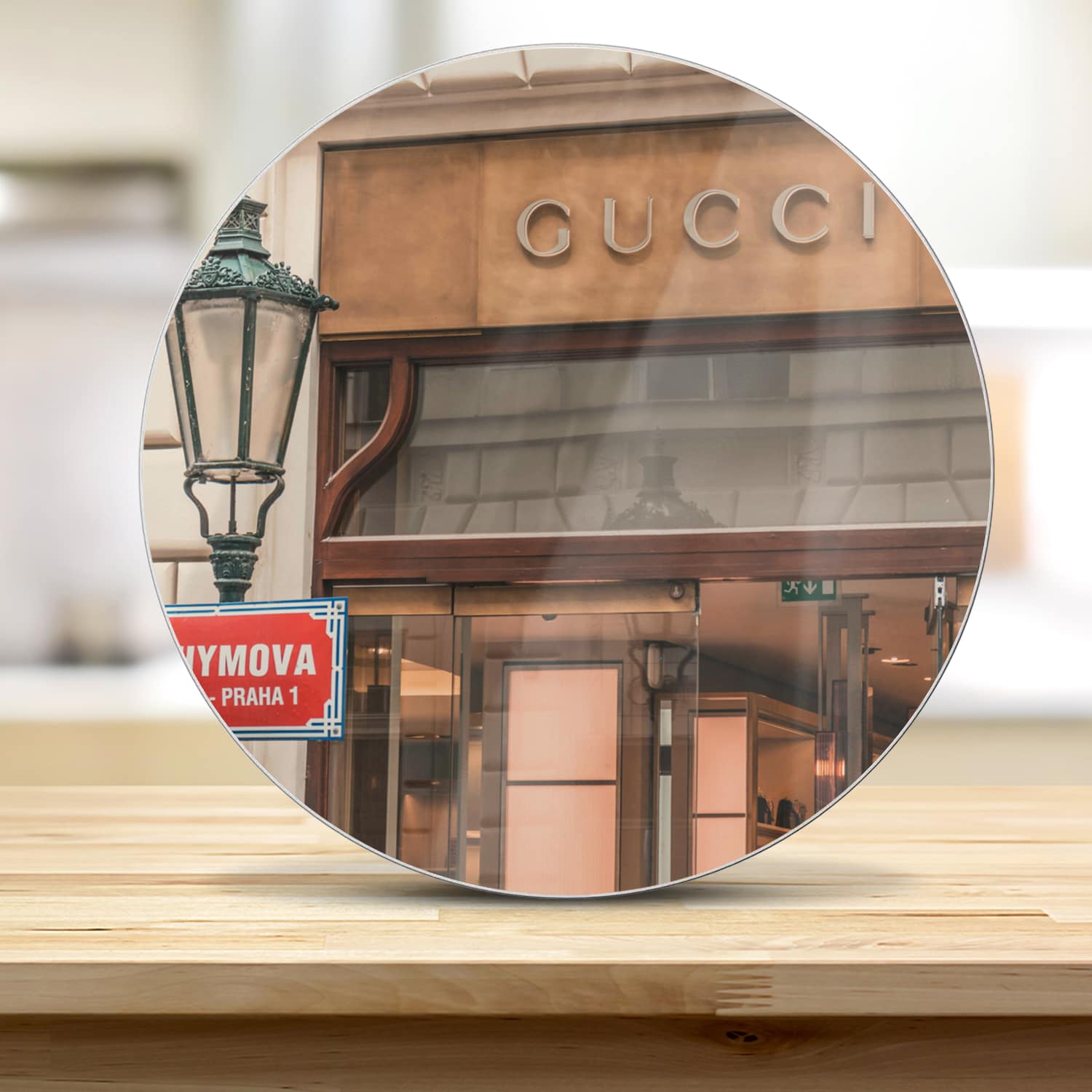 Schneidebrett Rund - Gucci-Geschäft Front
