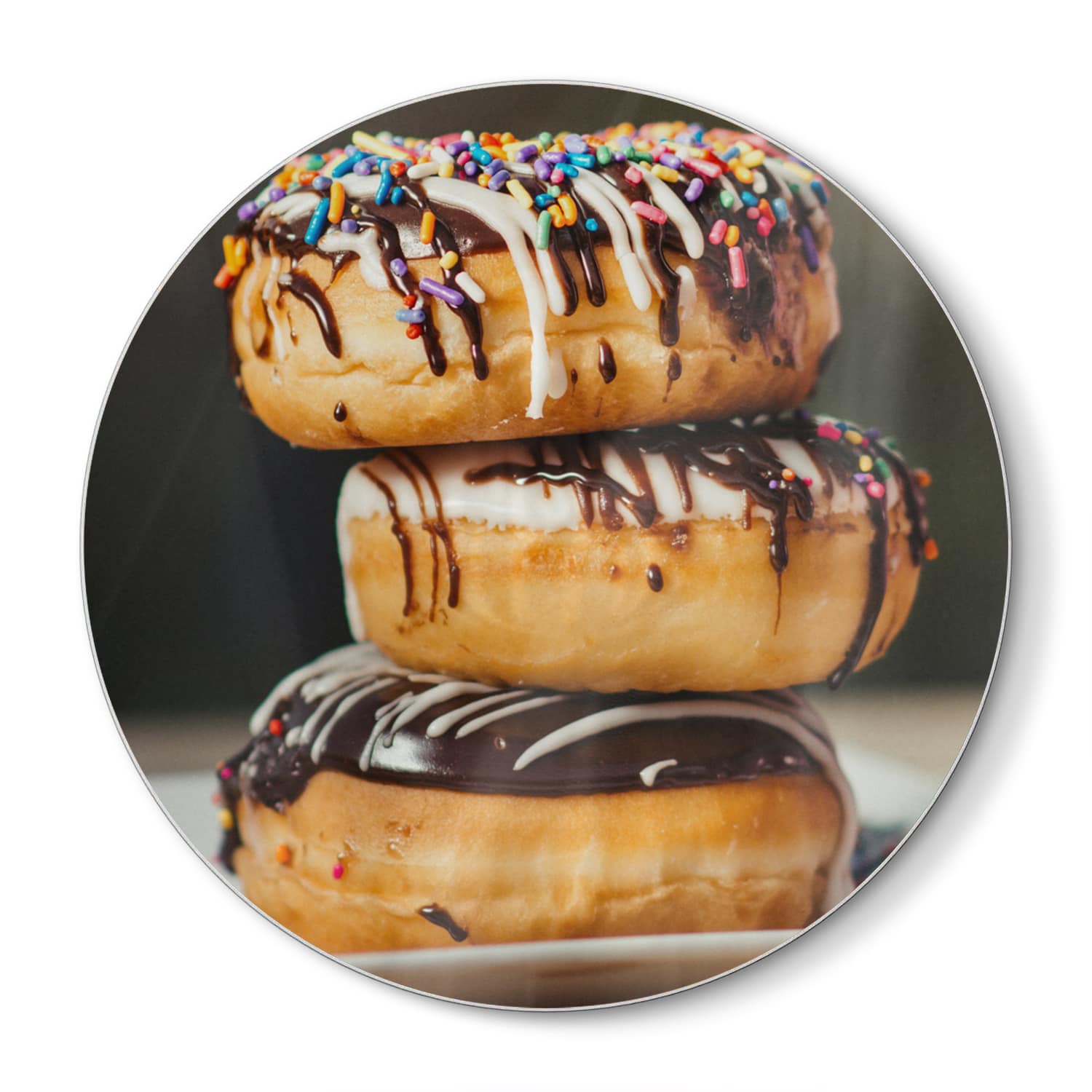 Schneidebrett Rund - Donuts