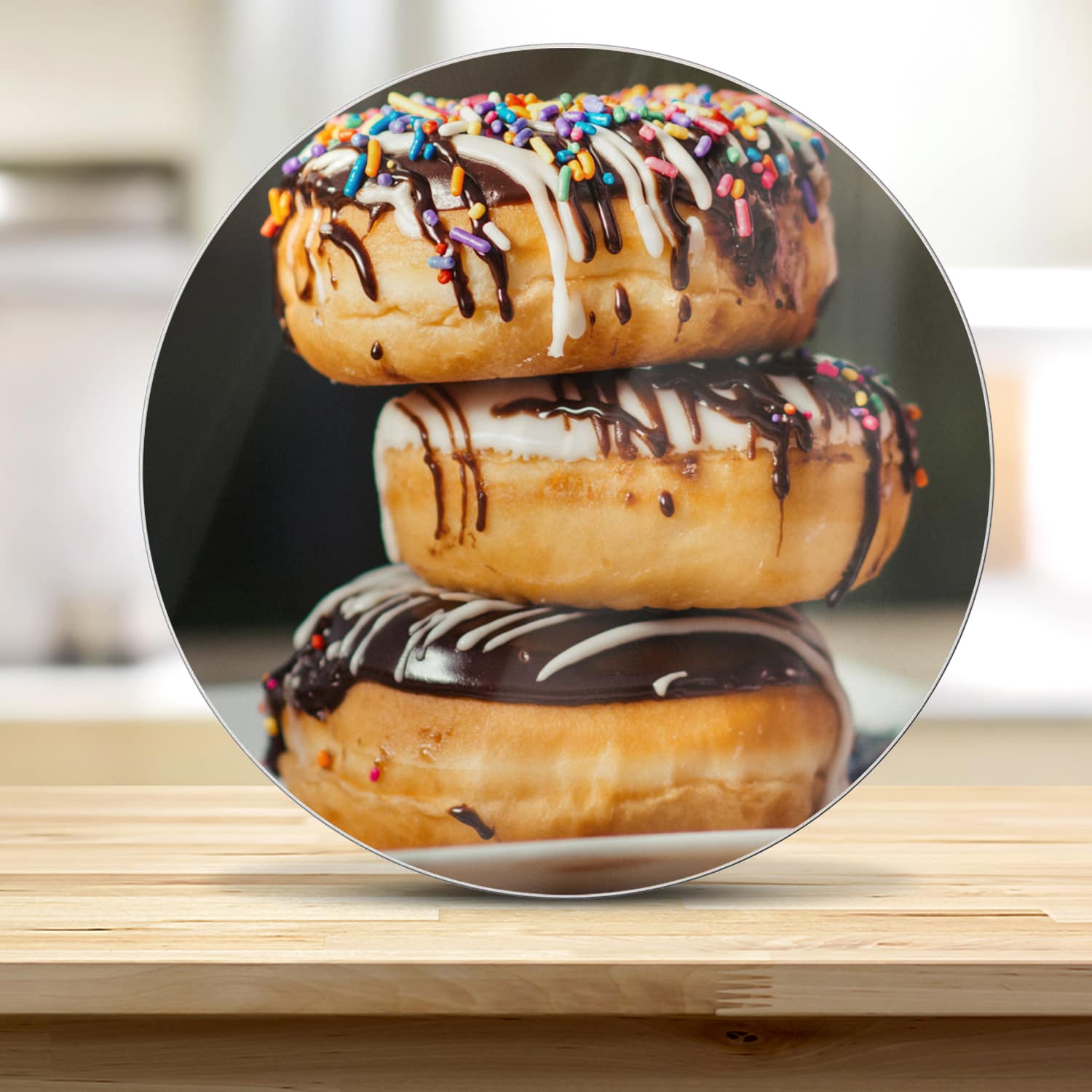 Schneidebrett Rund - Donuts