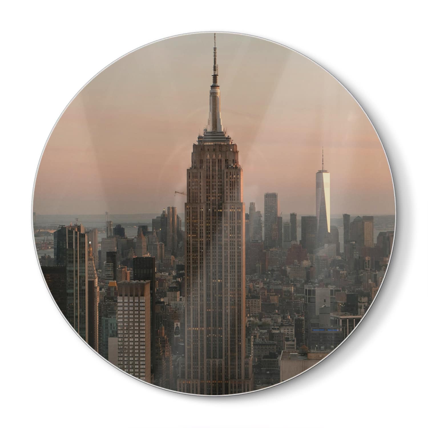 Schneidebrett Rund - Manhattan Skyline