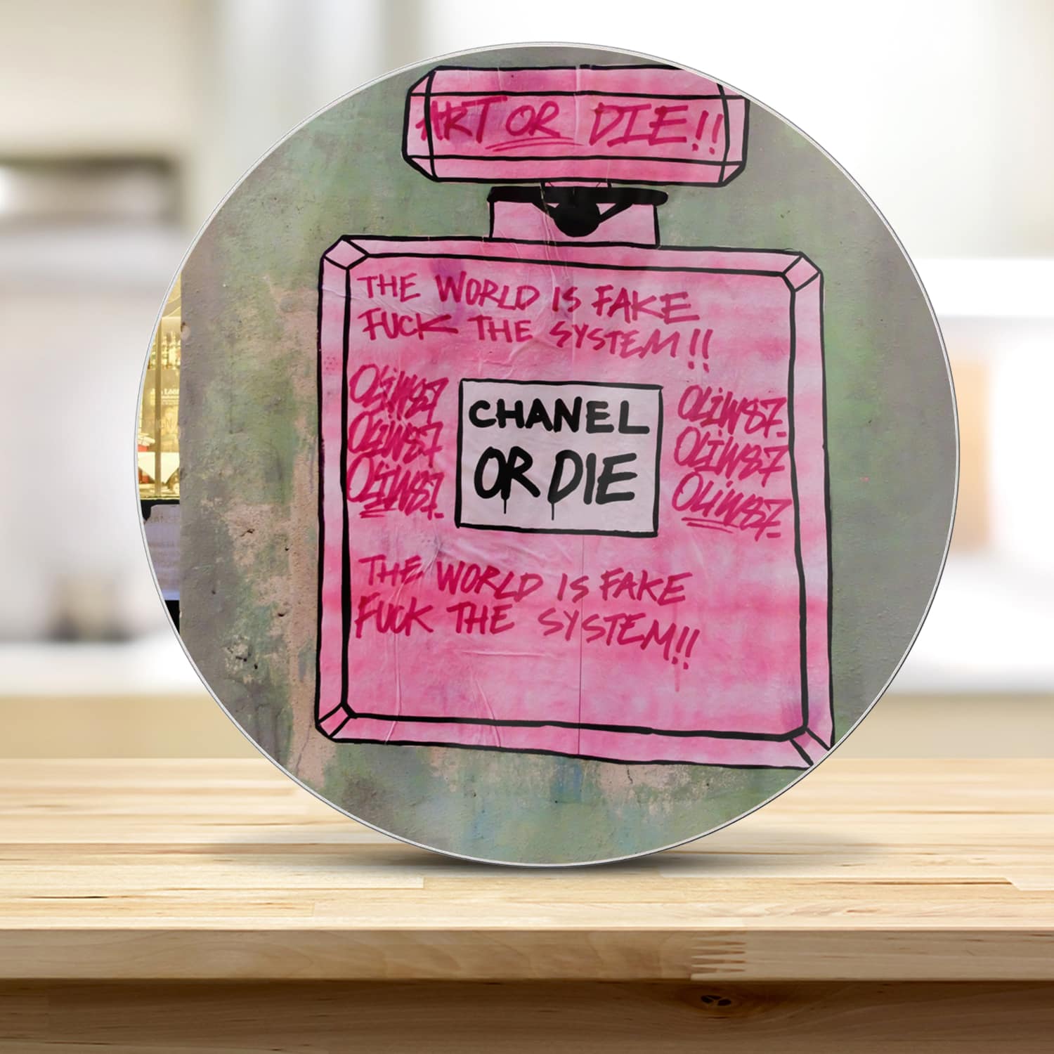 Schneidebrett Rund - Chanel or Die Art