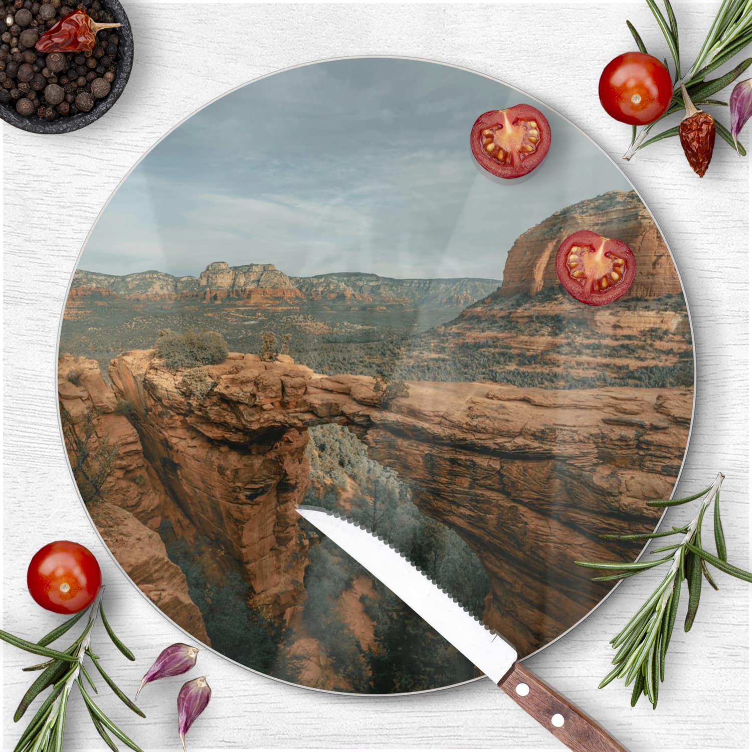 Schneidebrett Rund - Felsen in den Canyons