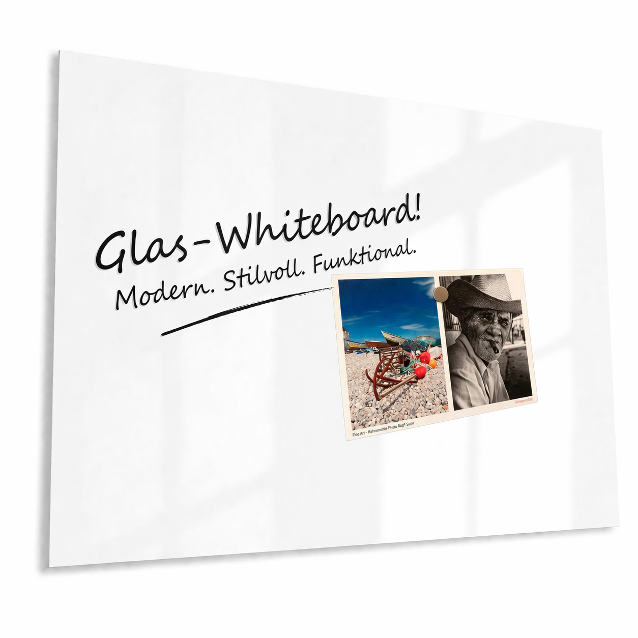 Glas-Whiteboard Snow White : magnetisch & kratzfest
