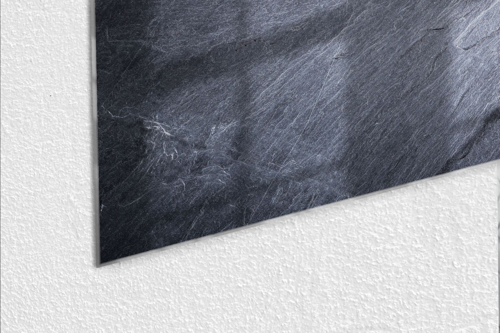 Mydesignglas Glas Whiteboard - Schieferoptik Schwarz – magnetisch, kratzfest & rahmenlos