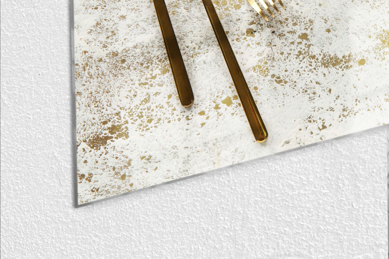 Mydesignglas Glas Whiteboard - Goldene Gabeln – magnetisch, kratzfest & rahmenlos